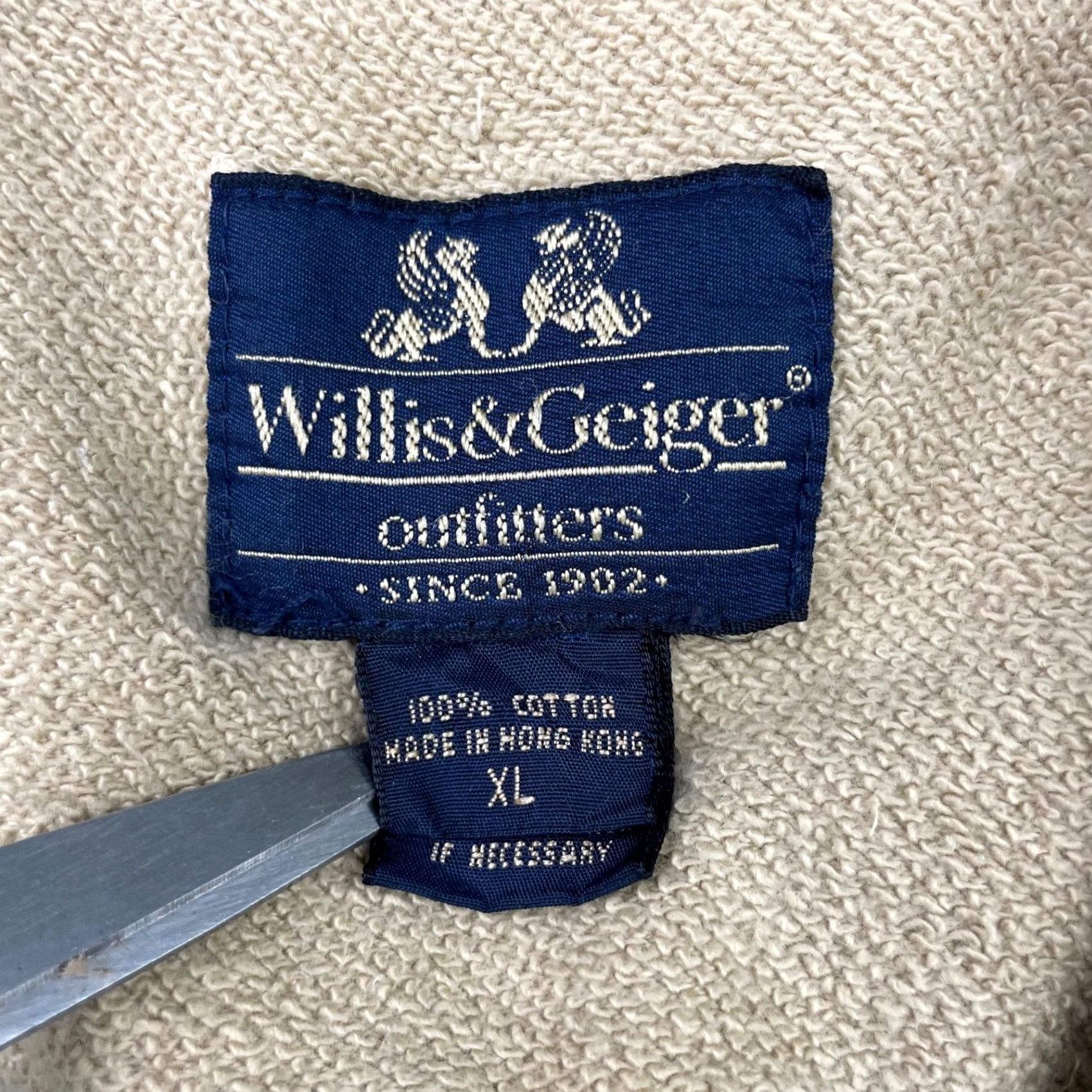 Vintage VINTAGE Willis & Geiger Men’s Safari Field Jacket XL Khaki/Tan 100% Cotton Full Zip Pockets Beige Regular Mens Size US XL / EU 56 / 4 - 4 Thumbnail