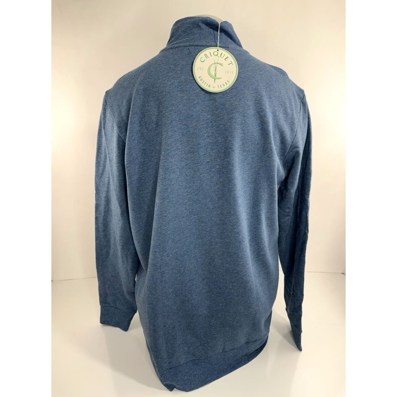 Vintage Criquet Austin - NEW w TAG - Fleece 1/4 Zip Pullover Mens XL Sweater Jacket Blue - Mens XL Fleece Pullover 1/4 Zip CQ32 Size US XL / EU 56 / 4 - 3 Thumbnail