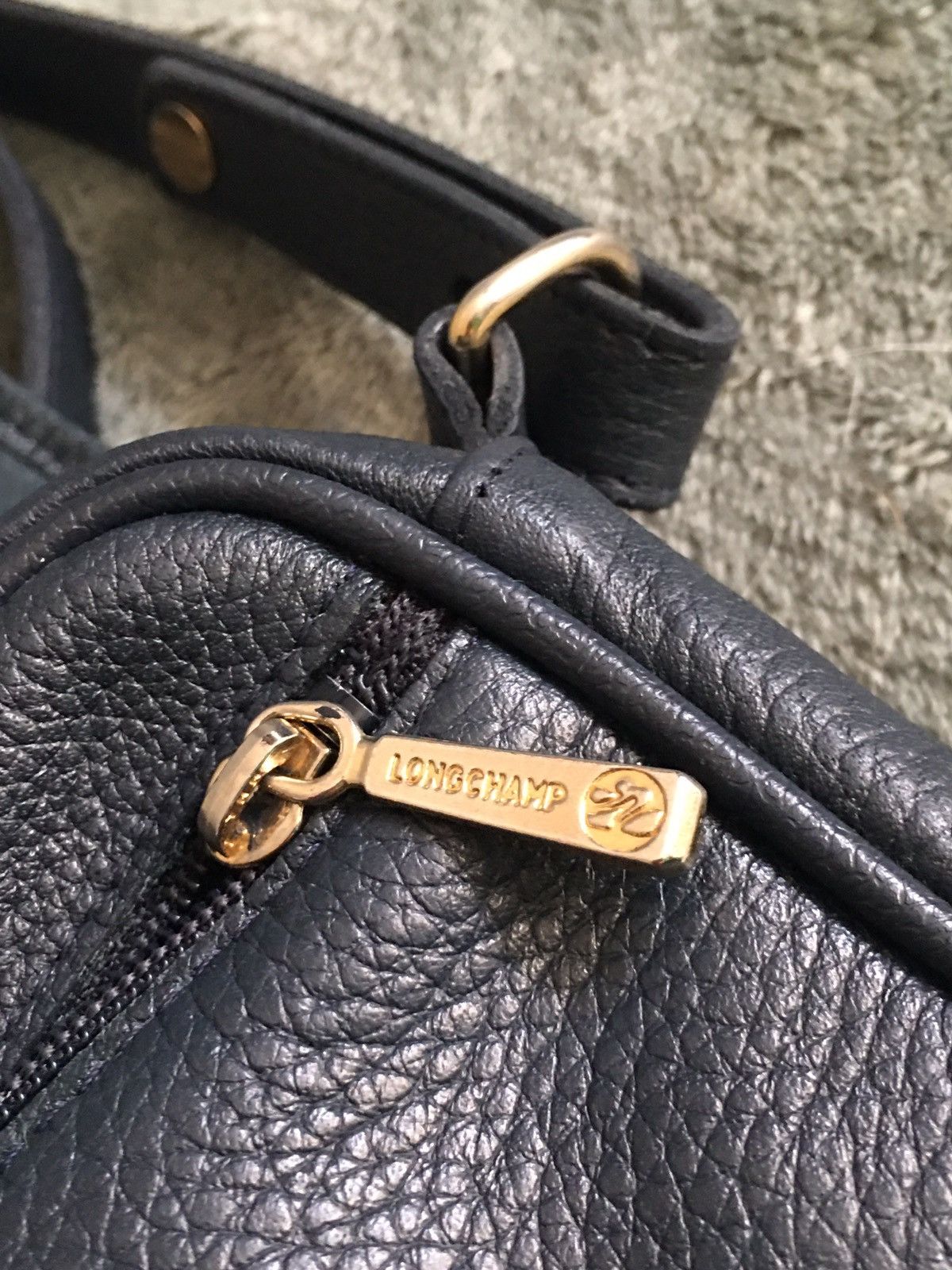 Longchamp Longchamp Paris Leather Navy Blue Shoulder Crossbody Bag Size ONE SIZE - 11 Thumbnail