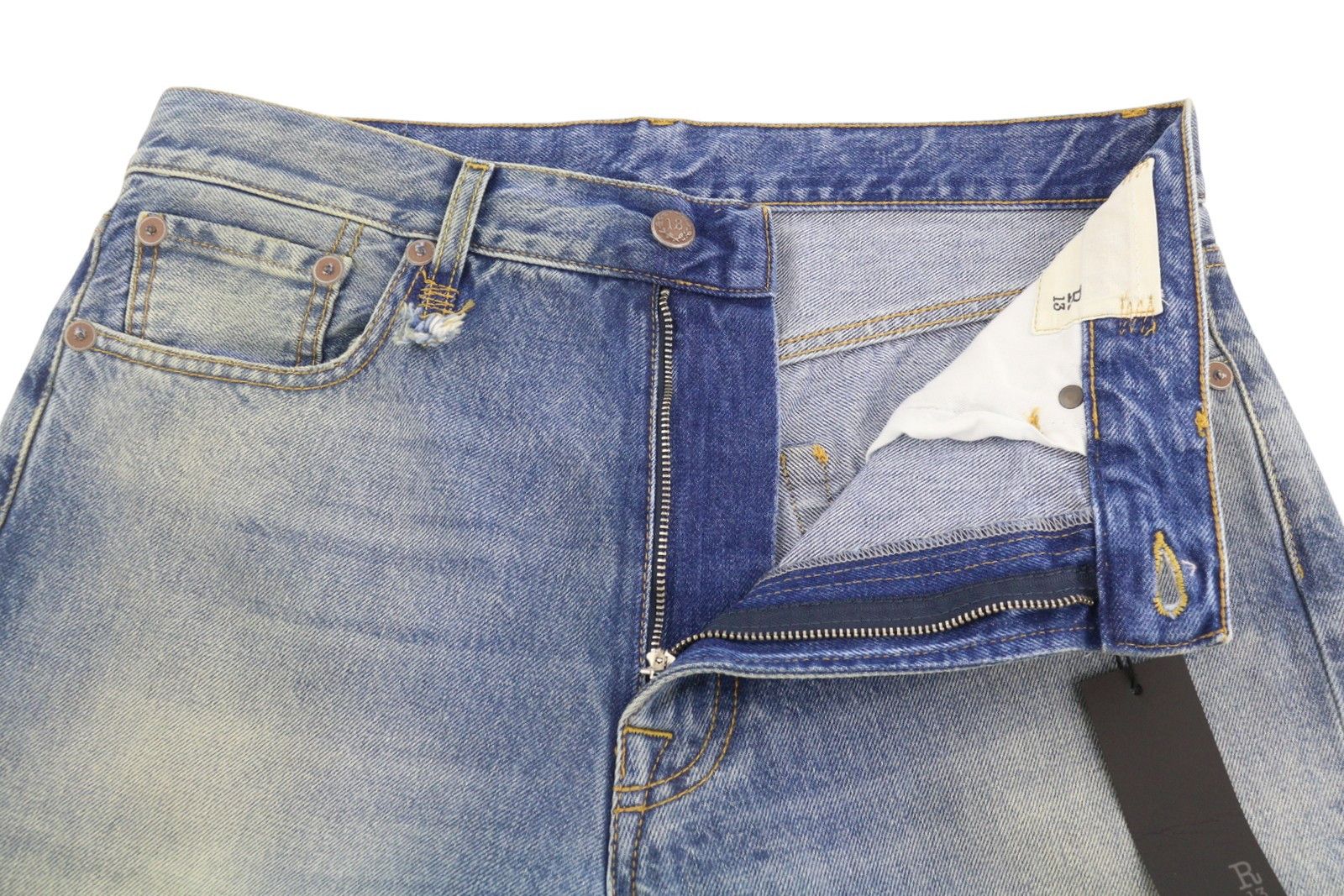 R13 BOYFRIEND 29 Jasper Cropped Blue Jeans 90046 Size 29" - 5 Thumbnail