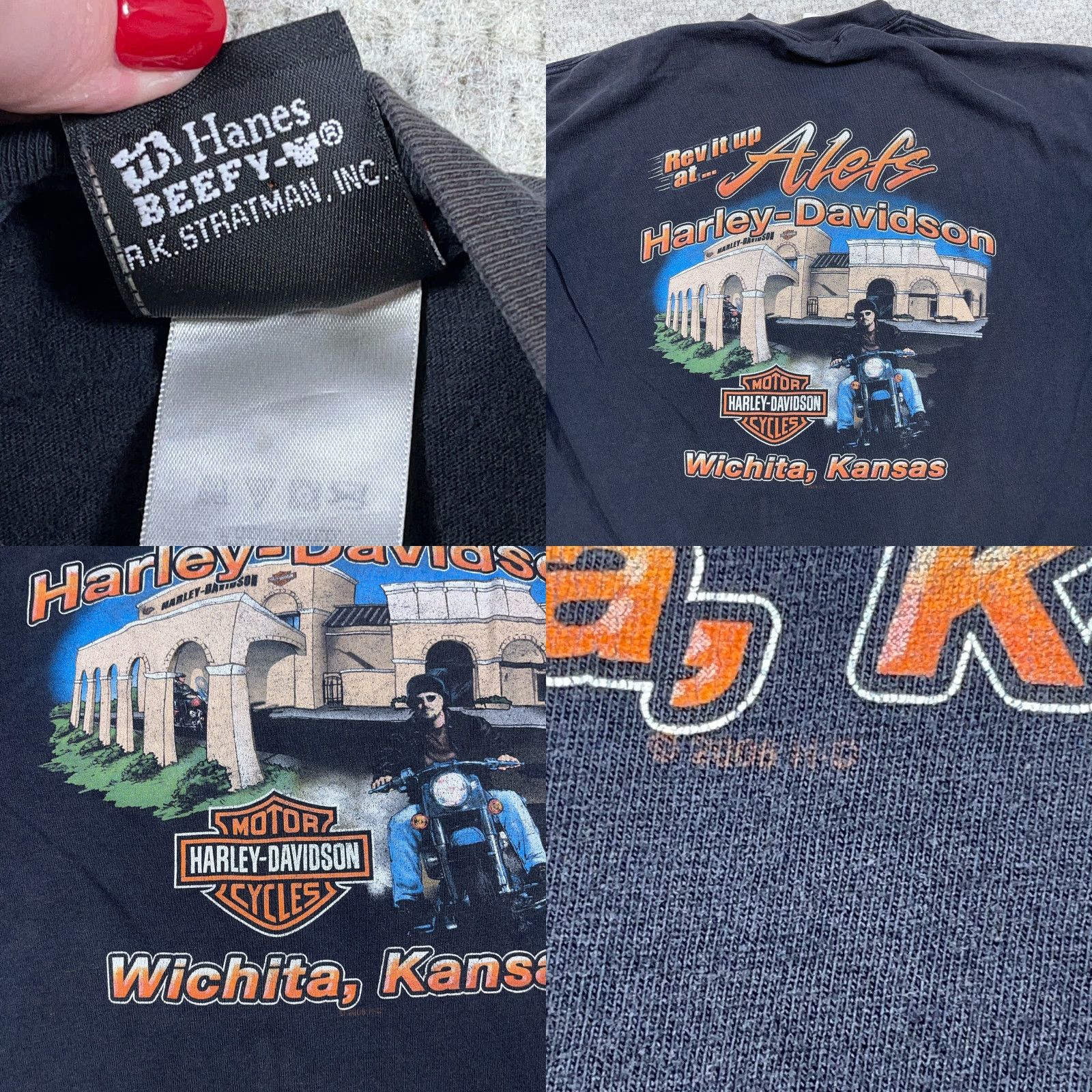 Harley Davidson Vintage Harley-Davidson T-Shirt Men XL Black Graphic Print Logo 80s Biker Motorcycle USA Retro Modern Wear Mens Size US XL / EU 56 / 4 - 8 Thumbnail