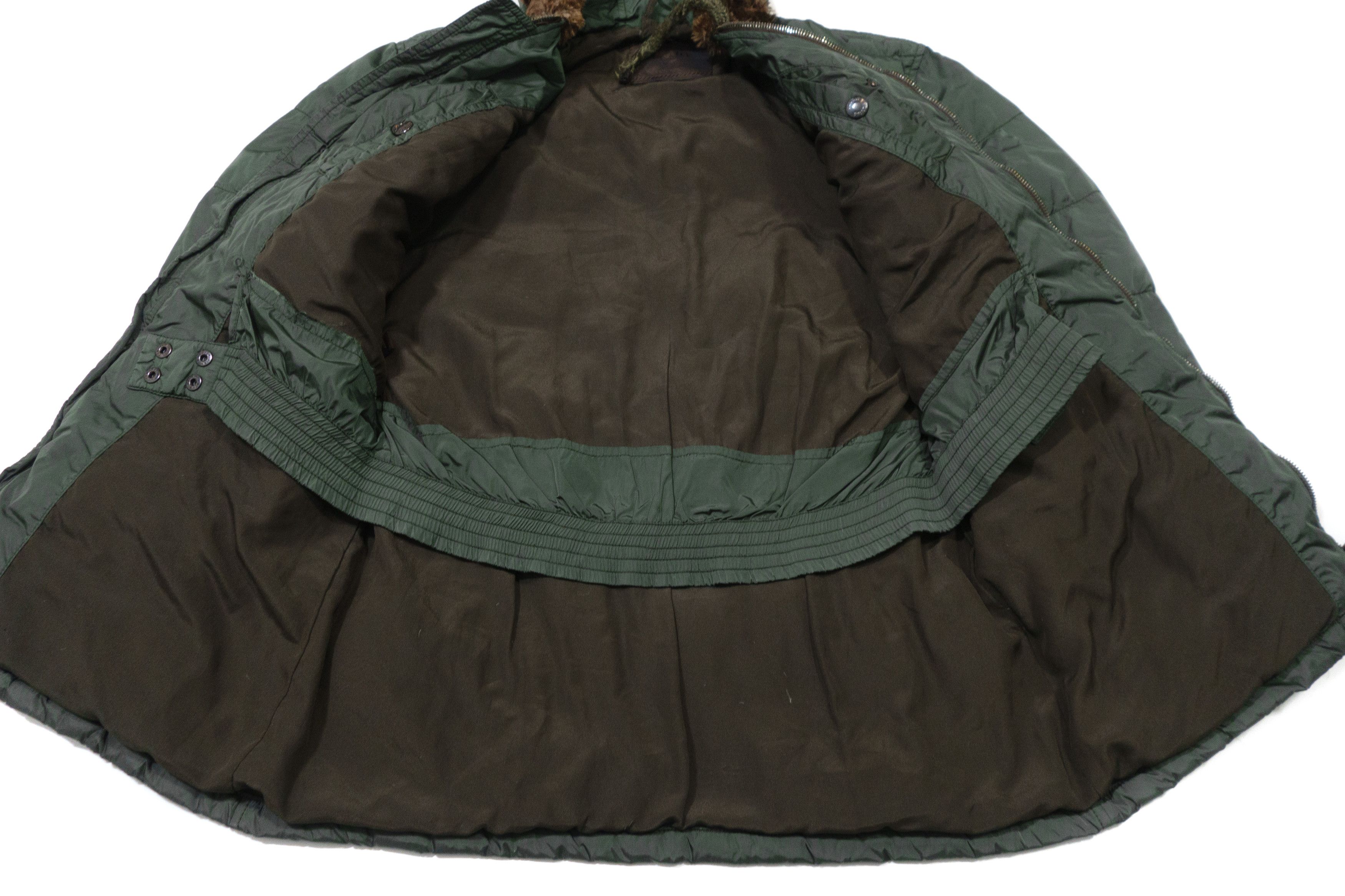 Prada 00s Quilted Nylon Down Beaver Fur Trim Parka Jacket Archive Size L / US 10 / IT 46 - 7 Thumbnail