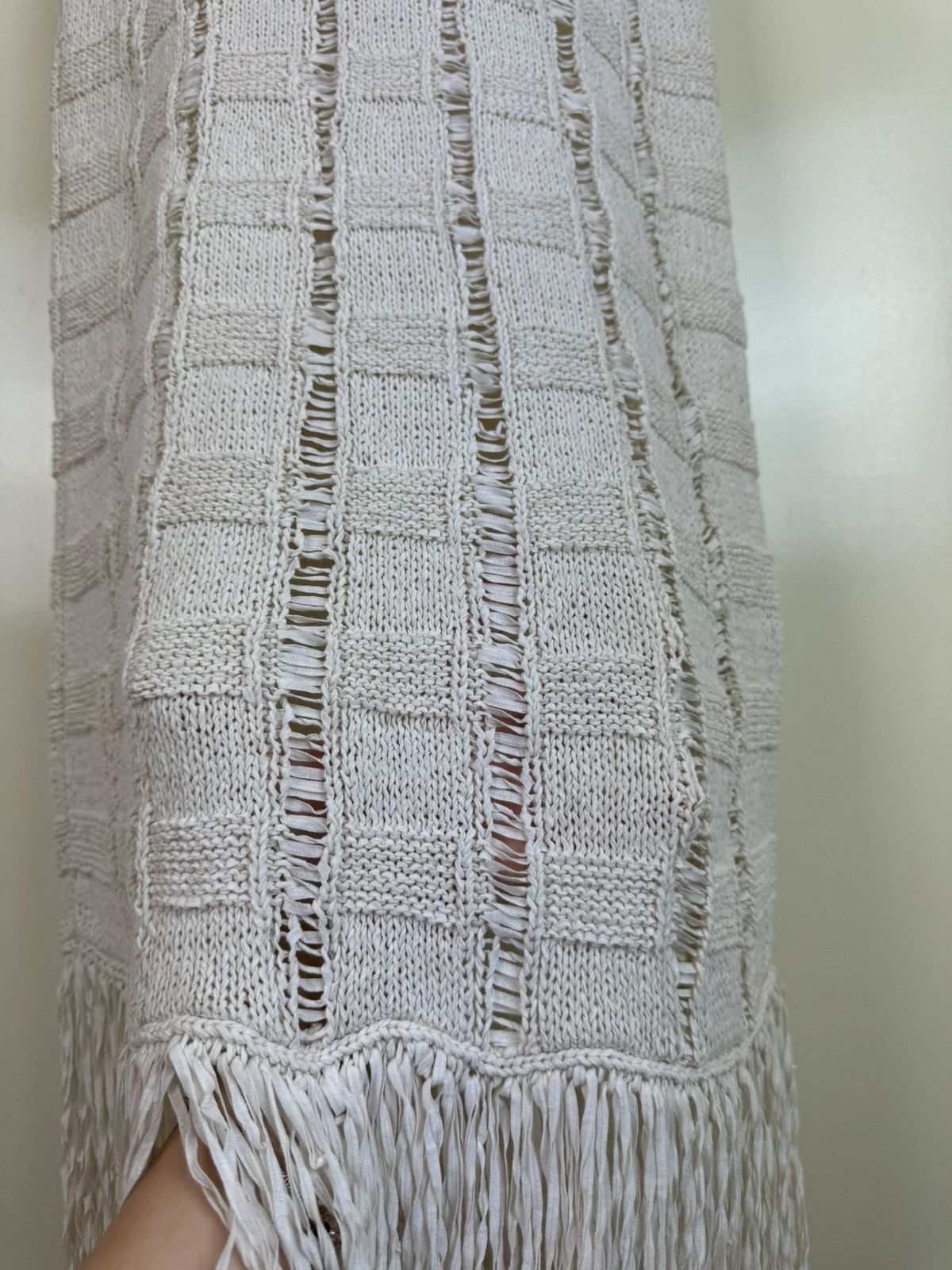 REMAIN Birger Christensen Remain cotton crochet knit fringe tassels maxi dress summer Size L / US 10 / IT 46 - 7 Thumbnail