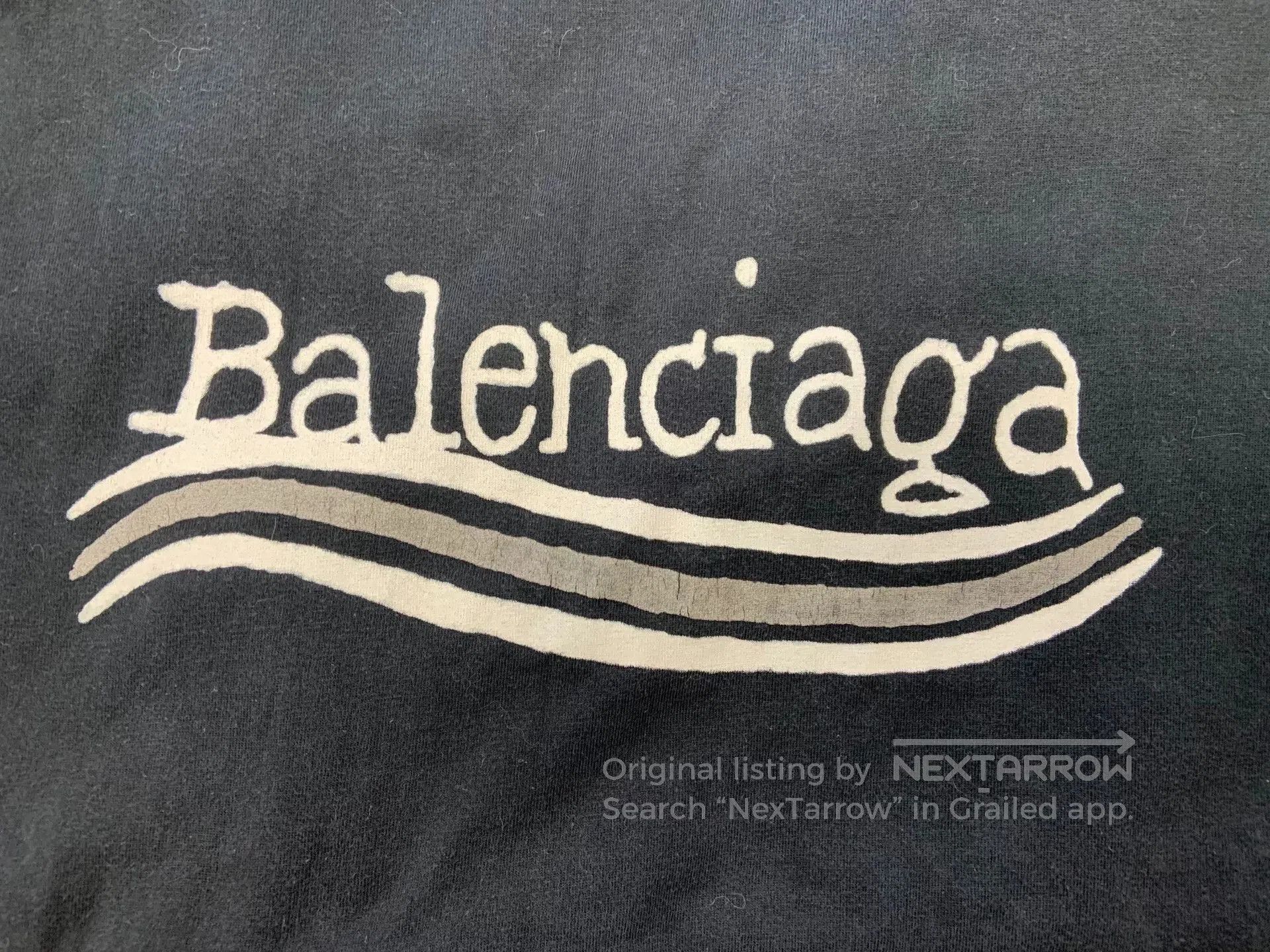 Balenciaga Balenciaga Letter Print Crew Neck Black T-Shirt. Size XS / US 0-2 / IT 36-38 - 3 Thumbnail