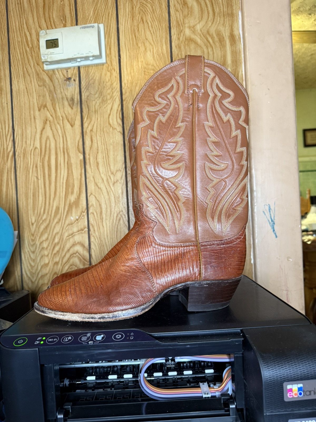 Justin Boots Justin brown lizard boot Size US 7.5 / EU 40-41 - 2 Thumbnail