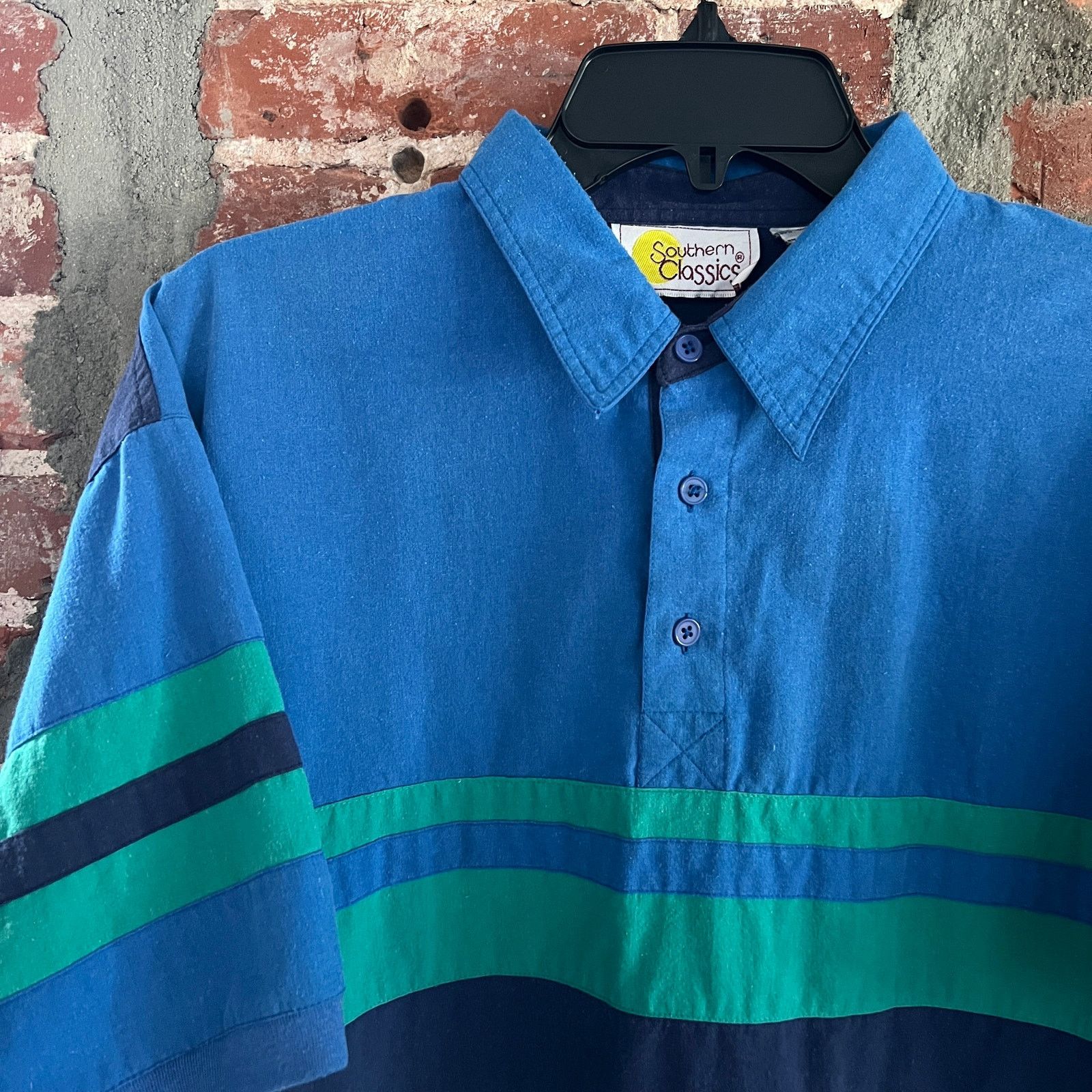Vintage VTG Southern Classics Leisurewear Blue Shirt M 22.5x28 Size US M / EU 48-50 / 2 - 1 Thumbnail