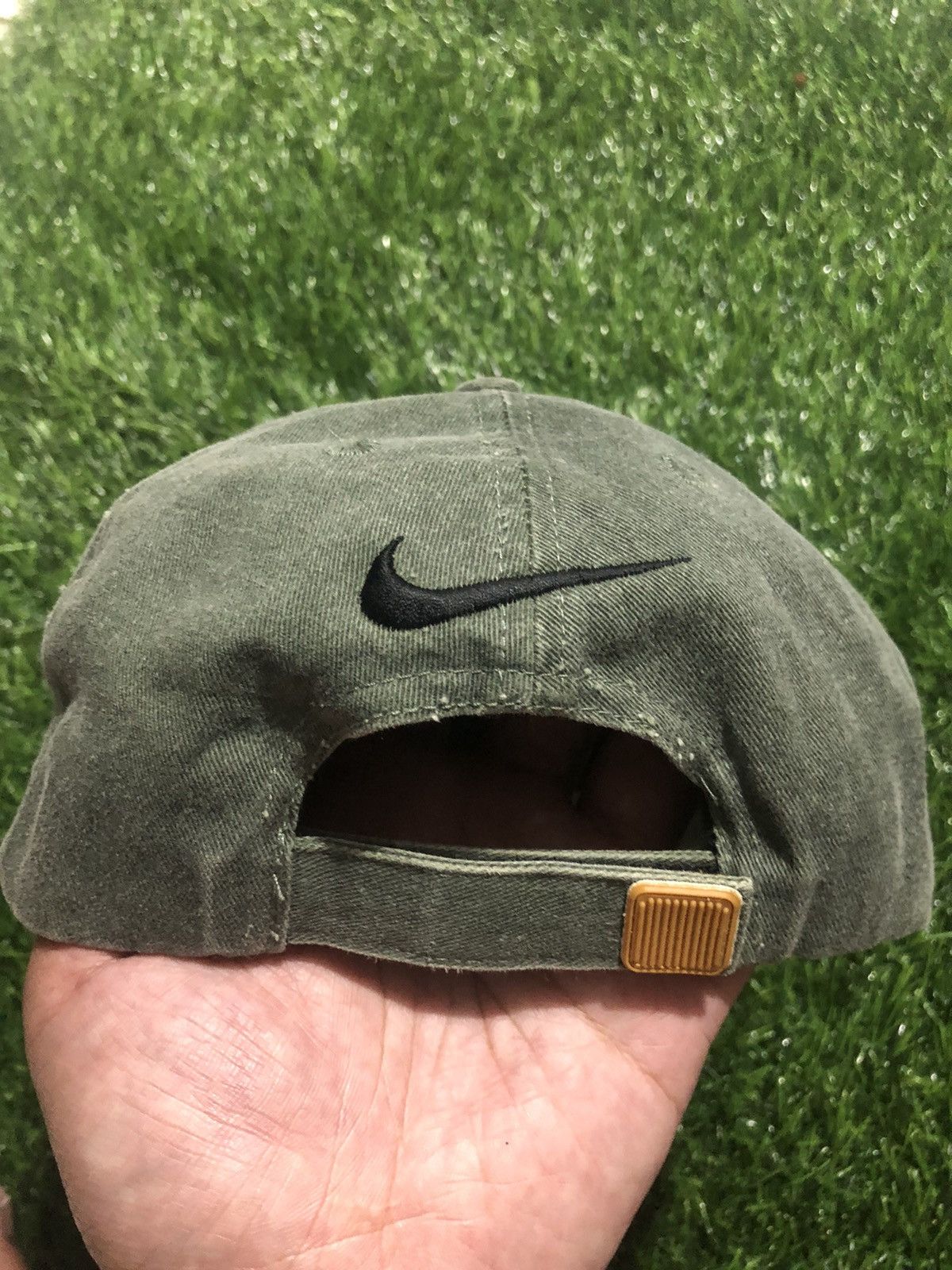 Nike × Vintage NIKE CAP OLIVE IRON LOGO VINTAGE Size ONE SIZE - 4 Thumbnail