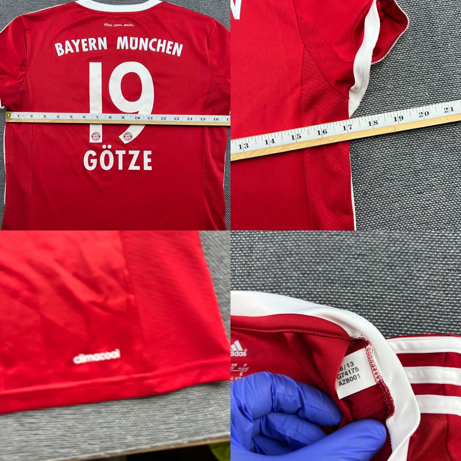 Adidas adidas Bayern Munich 2013 2014 Gotze #19 Home Womens Football Jersey M Red Shirt Womens Football Jersey Size M / US 6-8 / IT 42-44 - 9 Thumbnail