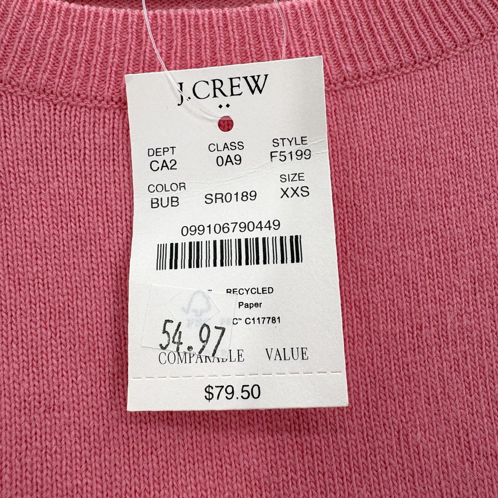 J.Crew J.CREW Sweater Womens XXS Pink Crew Neck Knit Pullover Preppy Knitwear Lightweight All Seasons Pullover Women’s Casual Vintage: No Size XXS / US 00 / IT 34 - 5 Thumbnail