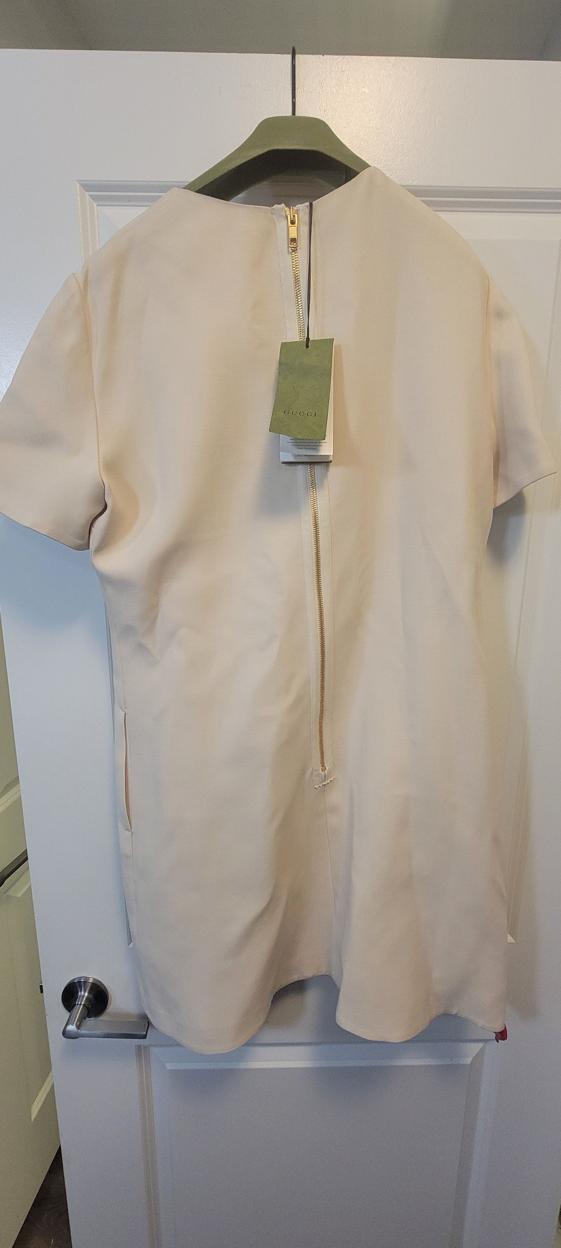Gucci GUCCI pleated silk and wool-blend mini dress sz US 10 Size L / US 10 / IT 46 - 5 Thumbnail