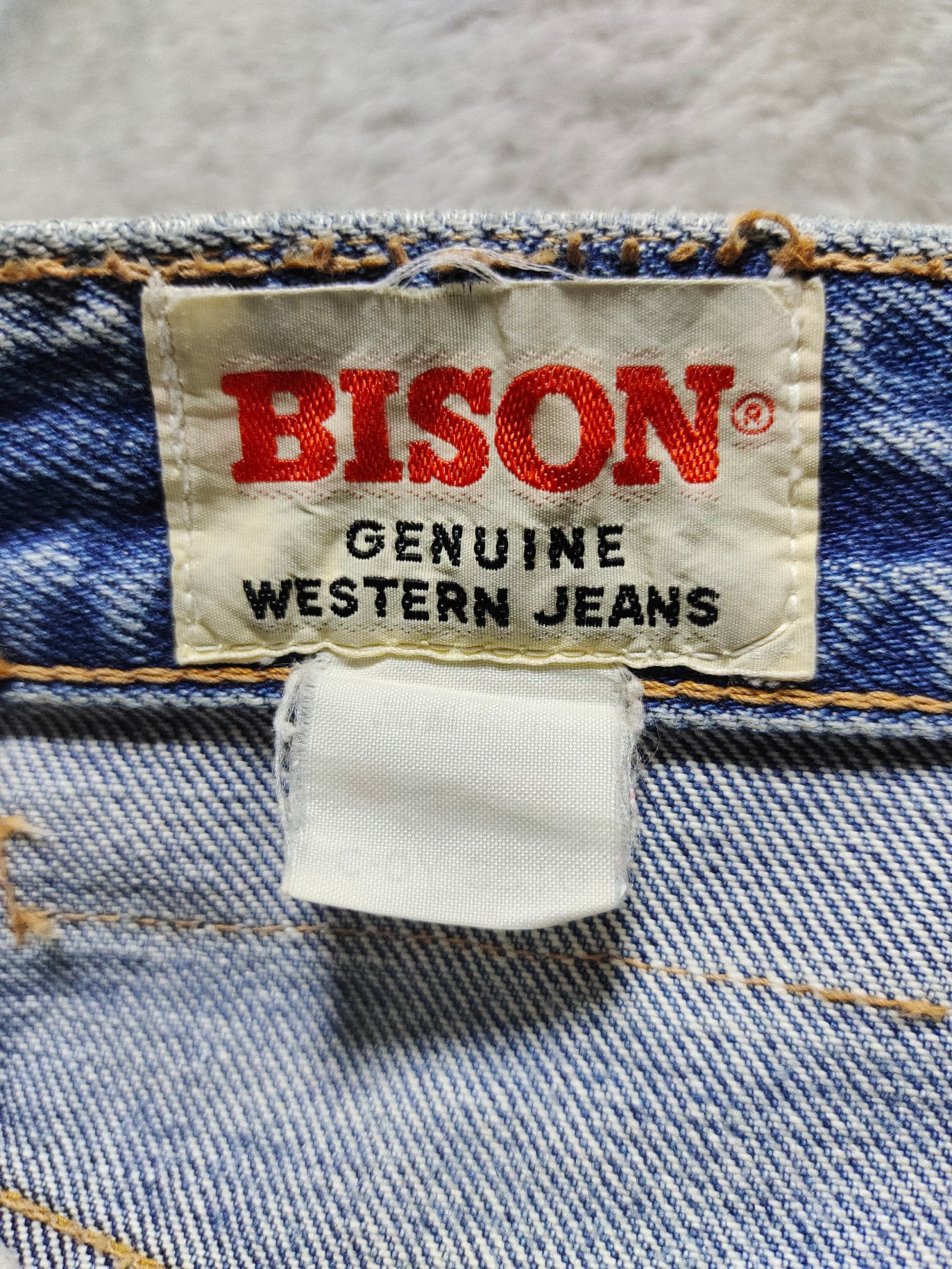 Vintage VINTAGE FADED BISON GENUINE WESTERN JEANS Size 28" / US 6 / IT 42 - 10 Thumbnail