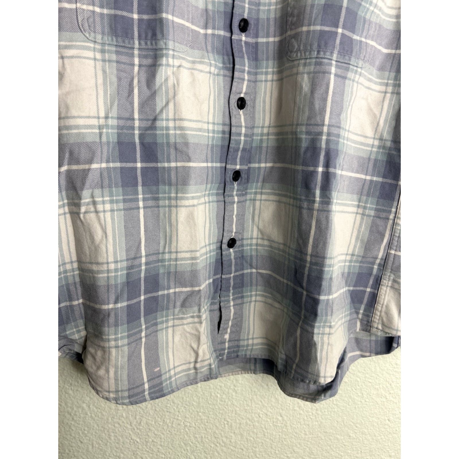 J.Crew J.CREW Mens Button-Up Shirt Plaid Cotton Long Sleeve Blue White Multicolor L Regular Shirt Womens? Size US L / EU 52-54 / 3 - 6 Thumbnail