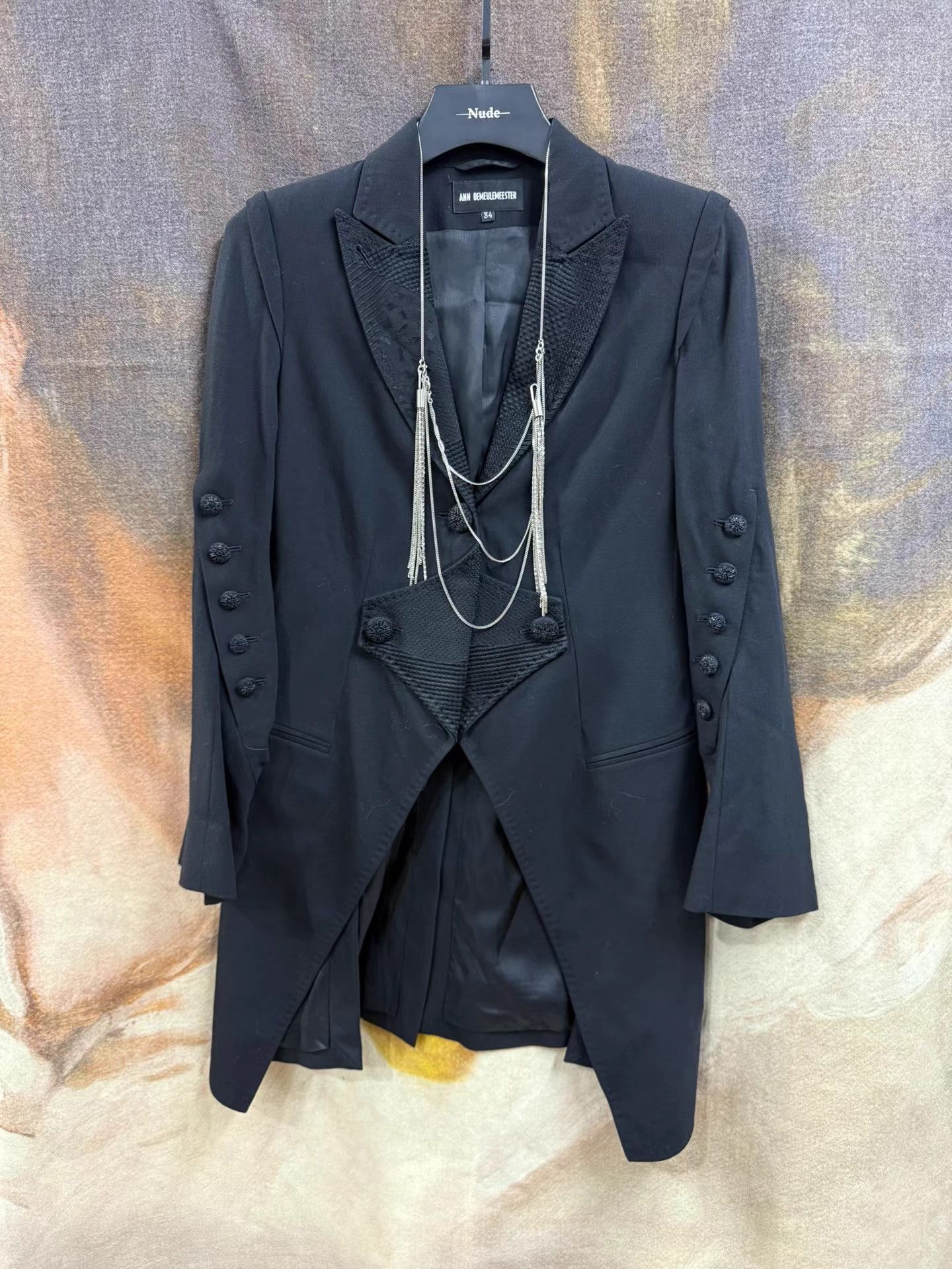 Ann Demeulemeester Ann Demeulemeester Embroidered Court Jacket K20 Size XXS / US 00 / IT 34 - 1 Thumbnail