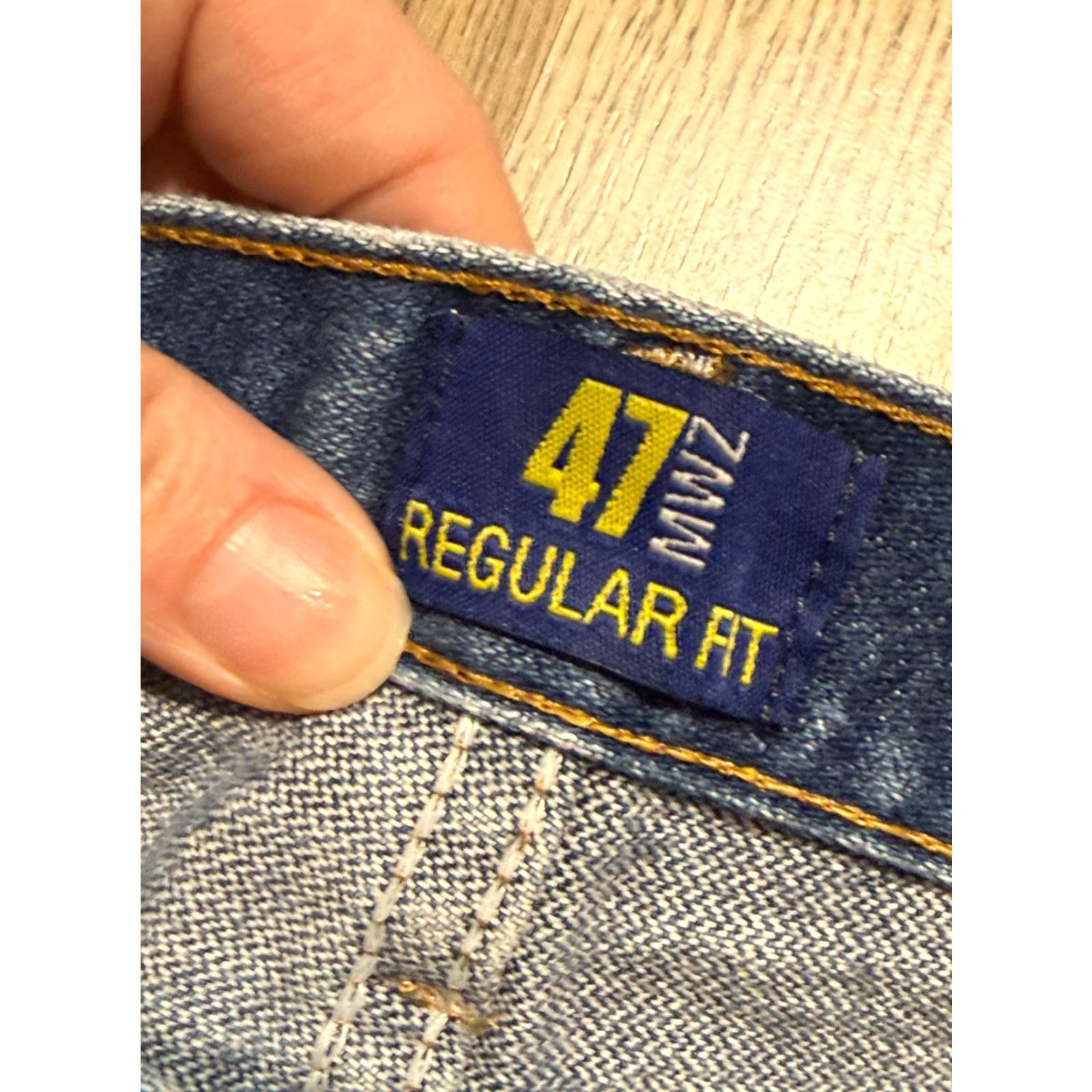 Wrangler Wrangler Jeans Men's 34 Blue Denim Straight Leg Regular Fit Mid Rise Zipper Jeans Size US 34 / EU 50 - 5 Thumbnail