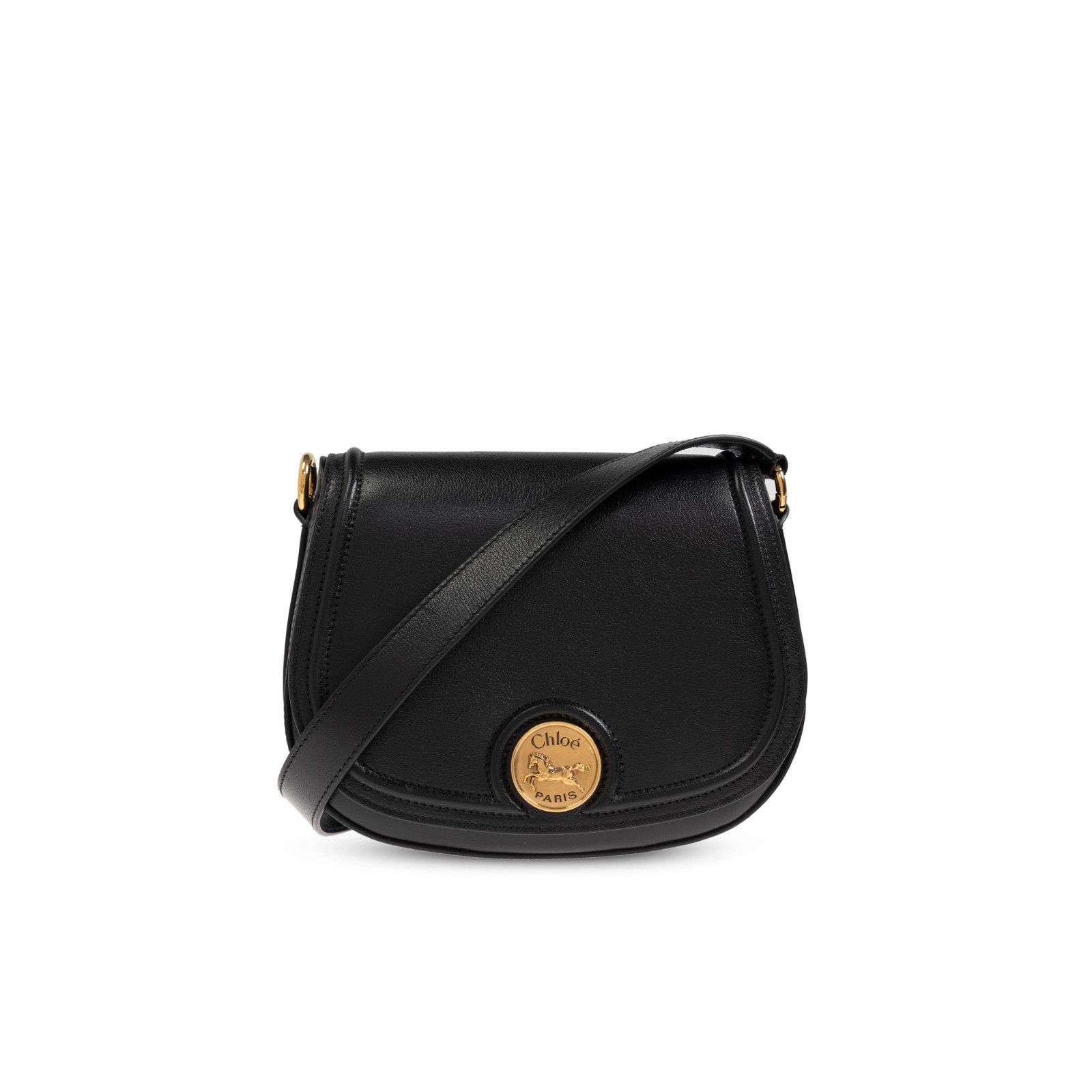 Chloe Chloe Horse Medal Black Soft Leather Shoulder Bag New & Auth Size ONE SIZE - 1 Thumbnail