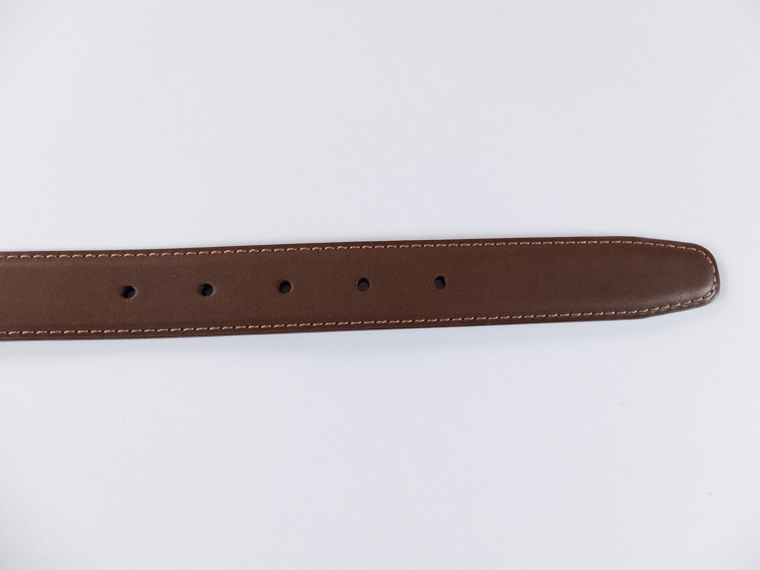 Berluti BERLUTI brown contrast stitch classic leather belt 80 Size 32 - 6 Thumbnail