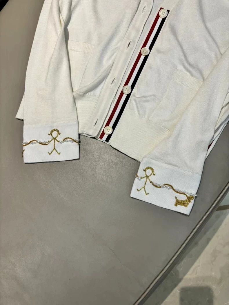 Thom Browne Thom Browne White knit cardigan Size US XS / EU 42 / 0 - 4 Thumbnail