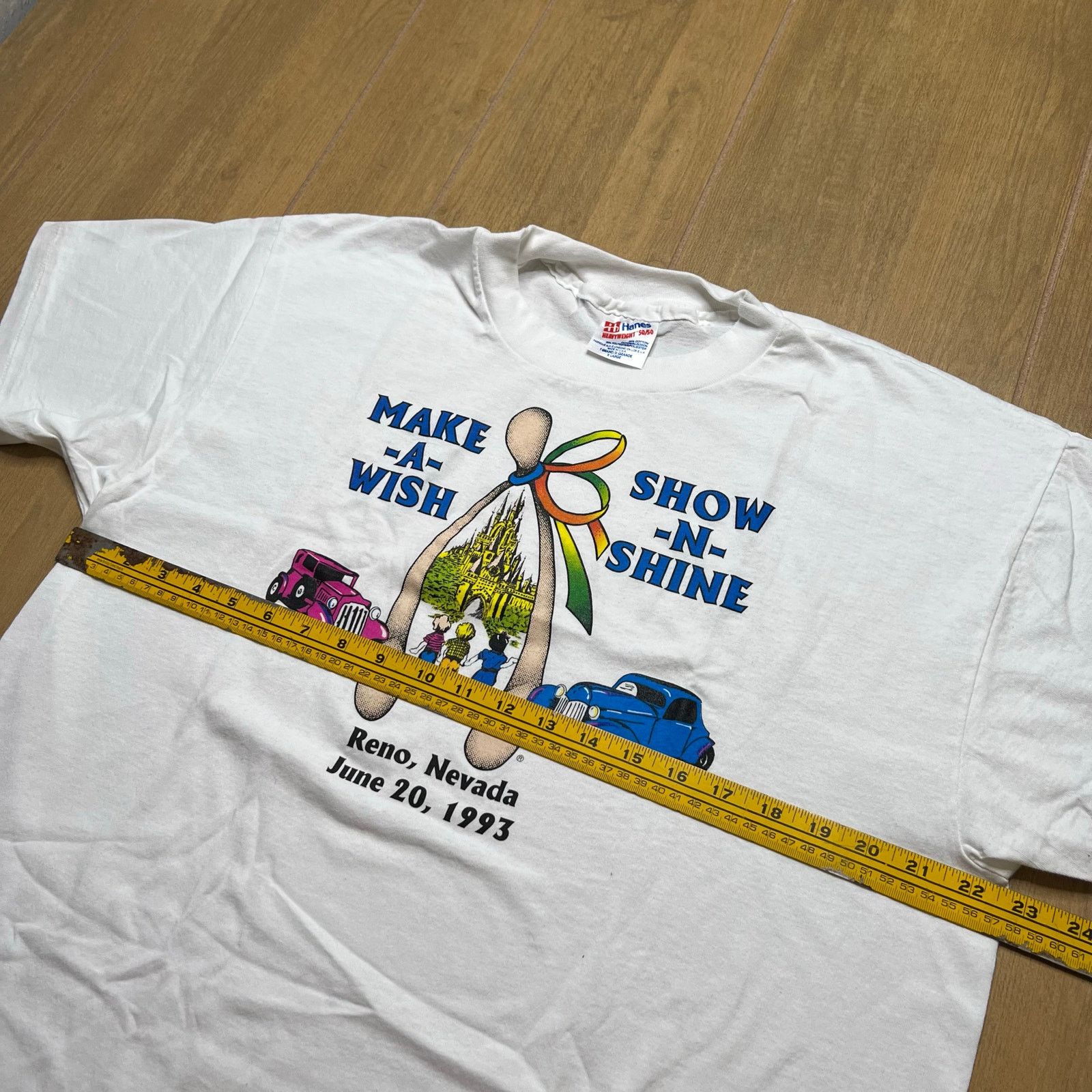 Hanes vintage T-shirt Men Sz XL Make-A-Wish Show-N-Shine 90s Size US XL / EU 56 / 4 - 6 Thumbnail