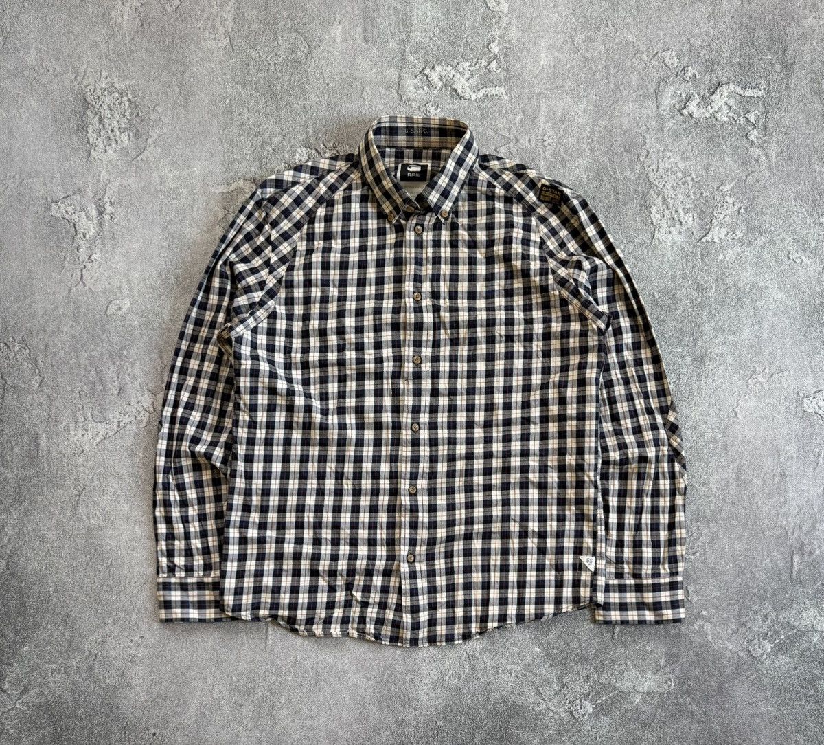 Flannel × G-Star G star raw XL Nevada force shirt L/S flannel button up vntg Size US XL / EU 56 / 4 - 7 Thumbnail