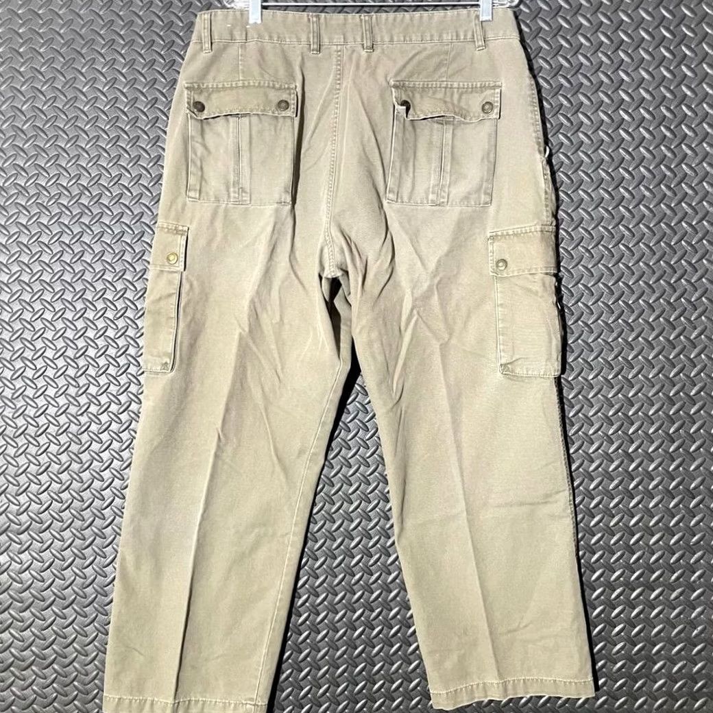 Vintage VINTAGE St. Johns' Bay Khaki Cargo Pants Button Pocket Casual Wear Men 40x30 Mens Regular 28 In Brown Size US 40 / EU 56 - 2 Thumbnail