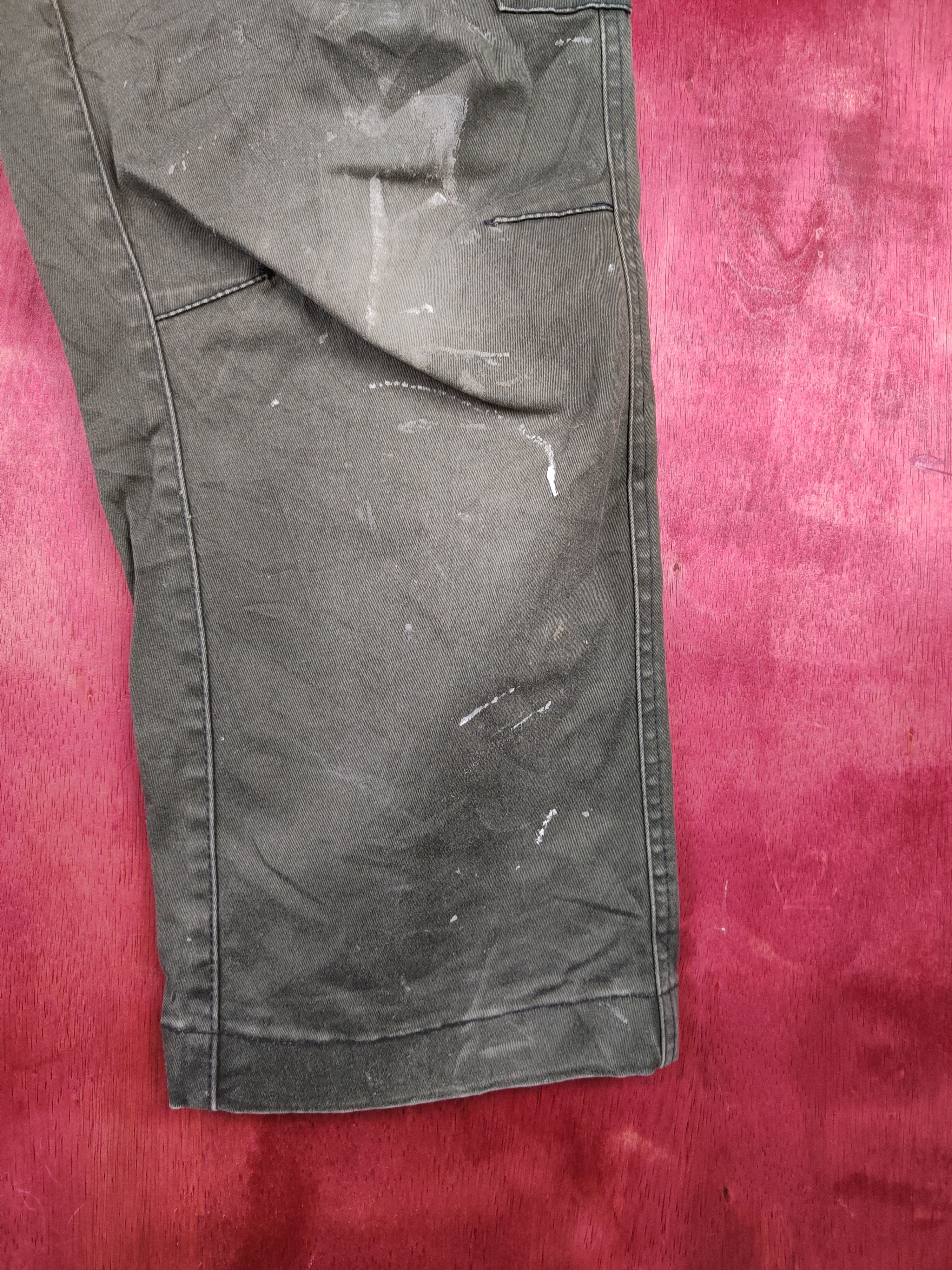 Japanese Brand Genba Dark Olive Multipocket Cargo Pants #S1285 Size US 37 - 6 Thumbnail