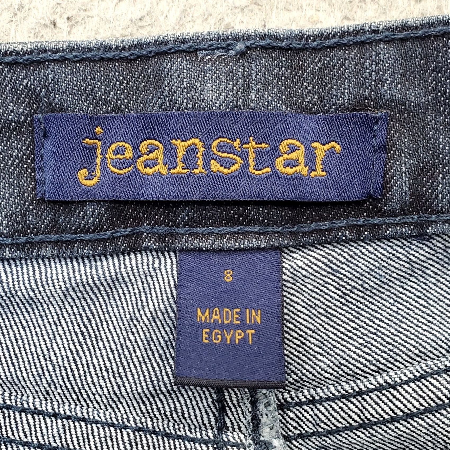 Denime Jeanstar Straight Jeans Womens Size 8 Blue Denim Stretch Comfort 5-Pocket Boho Whiskered Jeans Women 8 Blue Denim Stretch Comfort Regular Fit Size 30" / US 8 / IT 44 - 7 Thumbnail