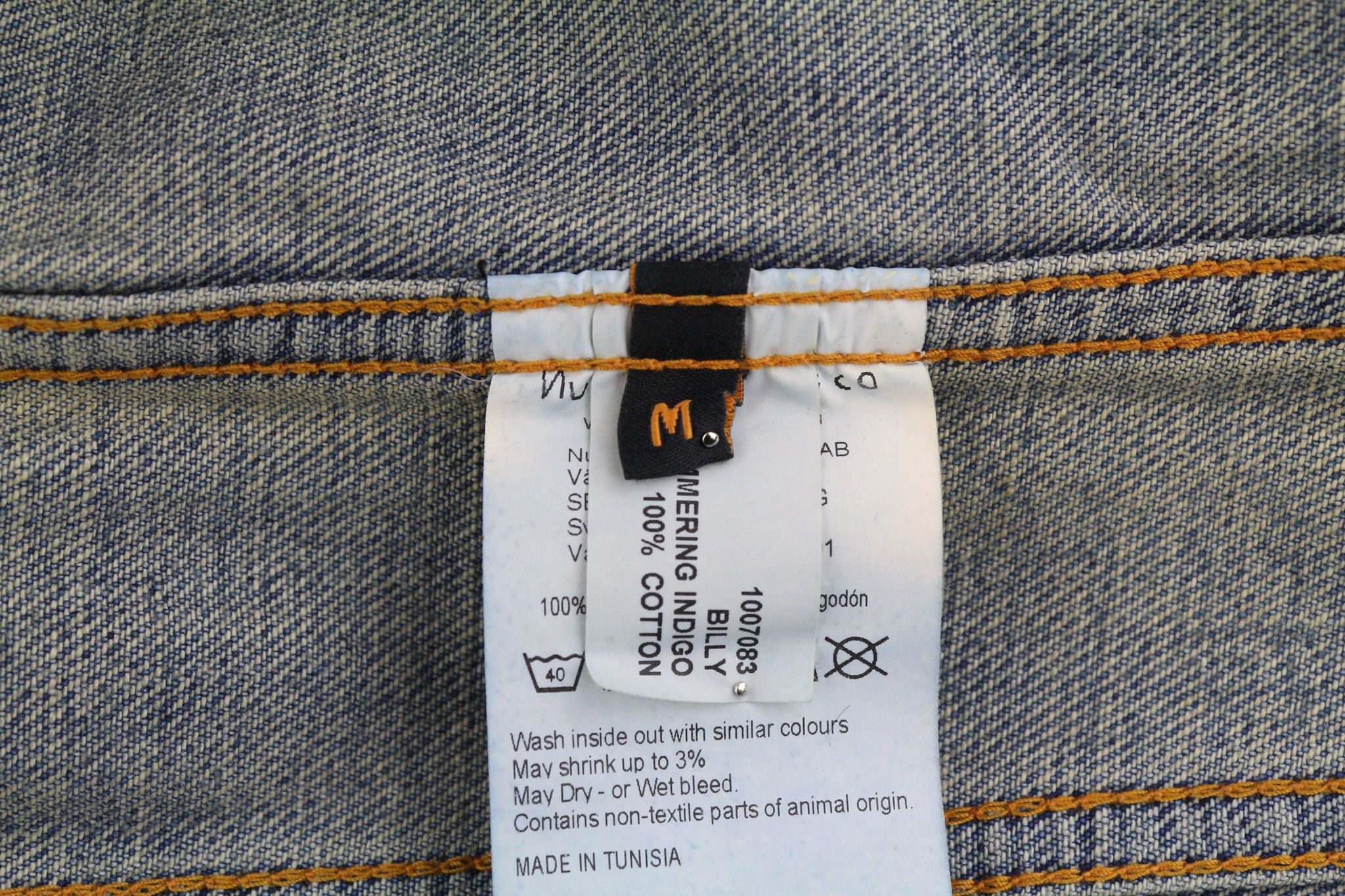 Nudie Jeans BILLY M Shimmering Indigo Washed Ripped Polo Jacket 82479 Size US M / EU 48-50 / 2 - 8 Thumbnail