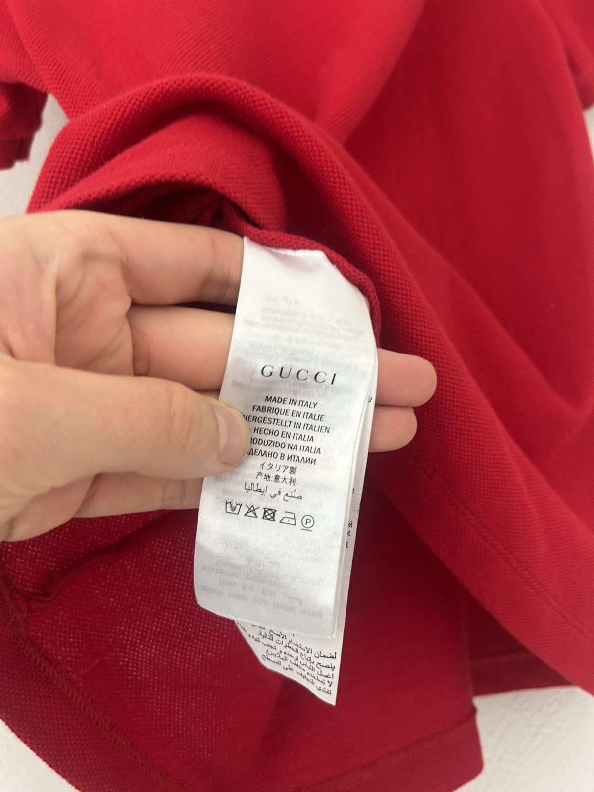 Gucci Gucci Red Polo Shirt with Logo Taped Sleeves - Size S Size US S / EU 44-46 / 1 - 6 Thumbnail