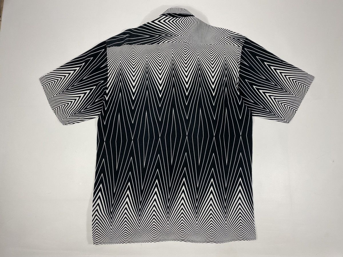 Vintage Y2K Black White Zig Zag Lines Basic Abstract Party Shirt Size US L / EU 52-54 / 3 - 14 Thumbnail