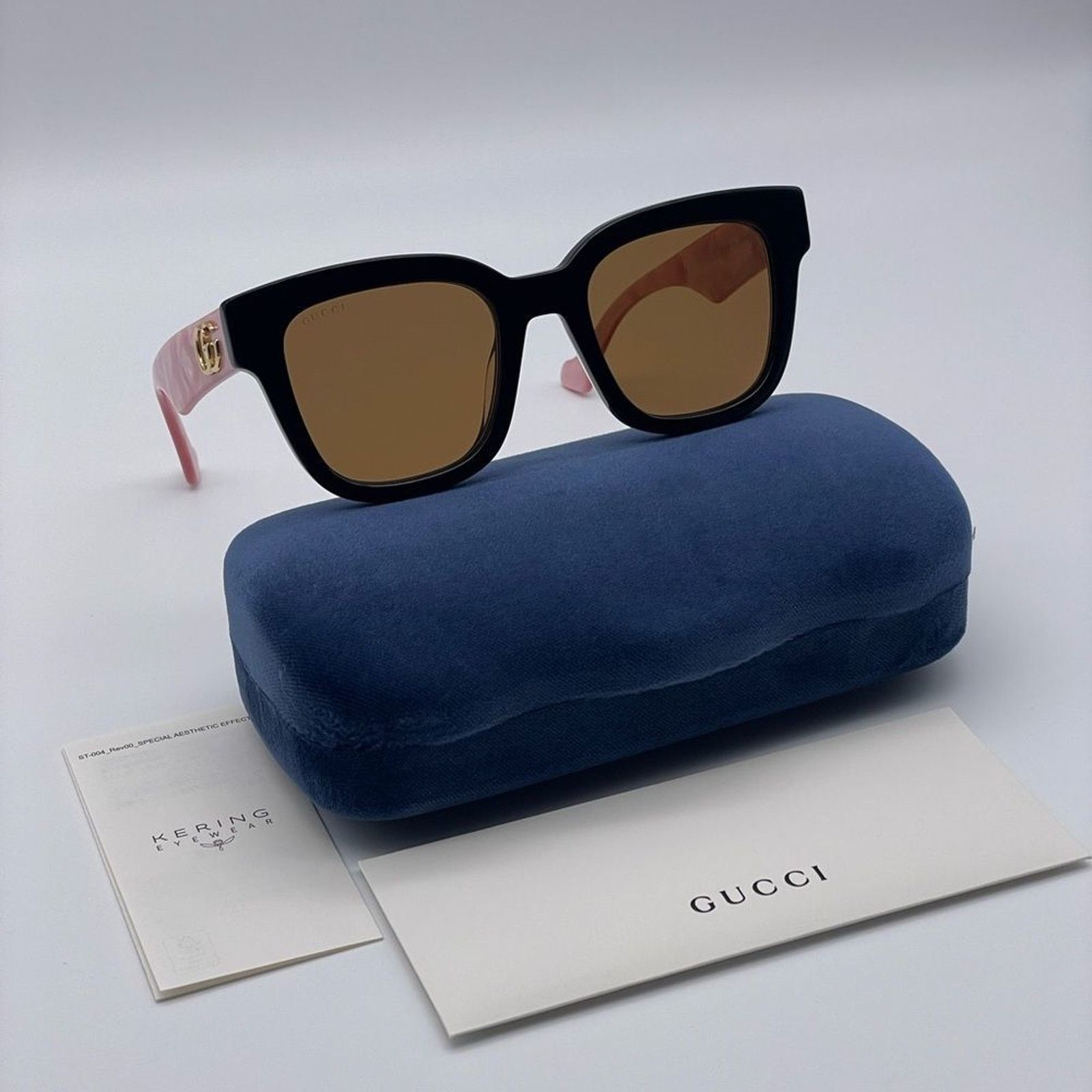 Gucci NEW GUCCI GG0998S 005 Black/Pink/Brown Women Sunglasses Size ONE SIZE - 10 Thumbnail
