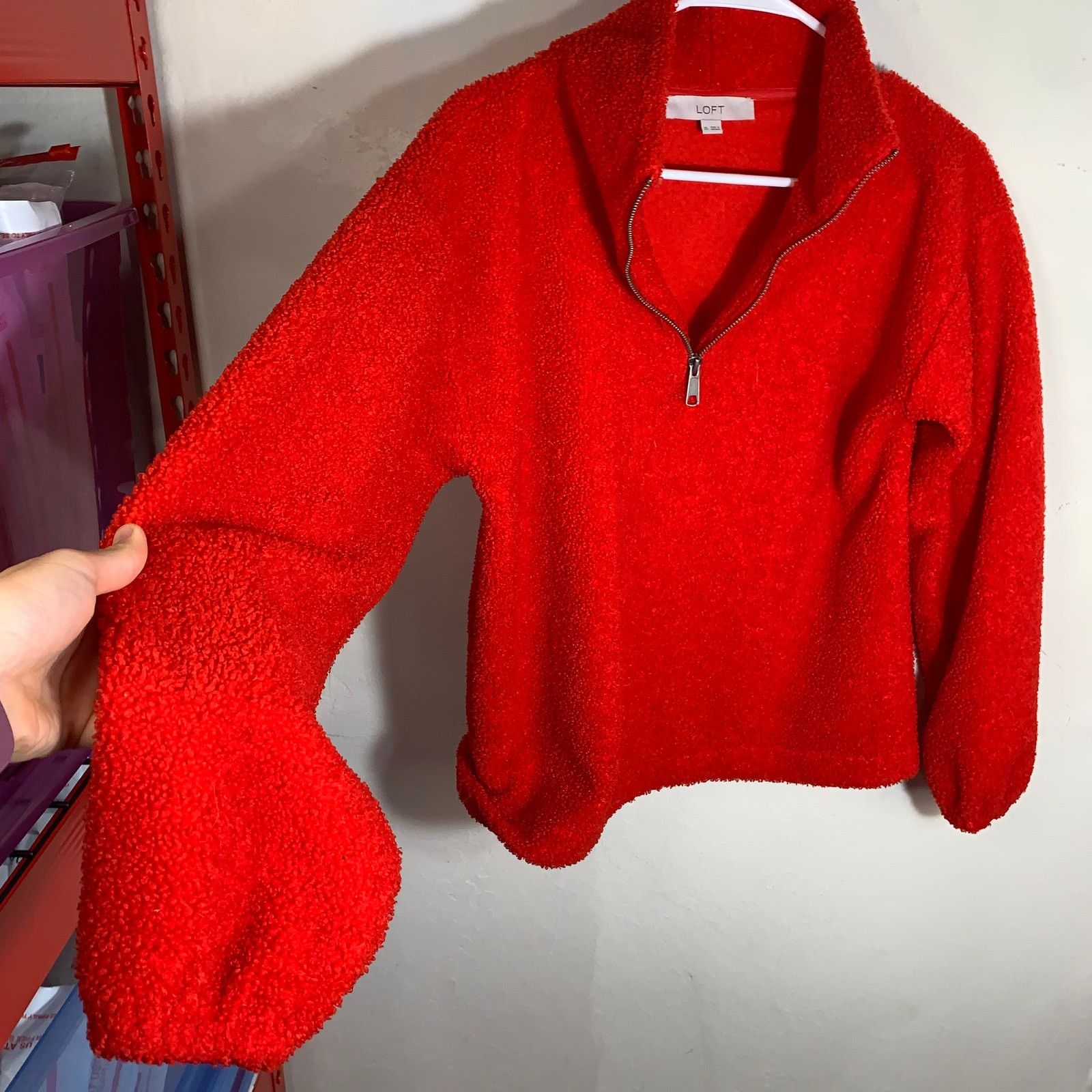 Loft LOFT Women's Long Sleeve Pull Over Red Top Size XS Size XS / US 0-2 / IT 36-38 - 4 Thumbnail