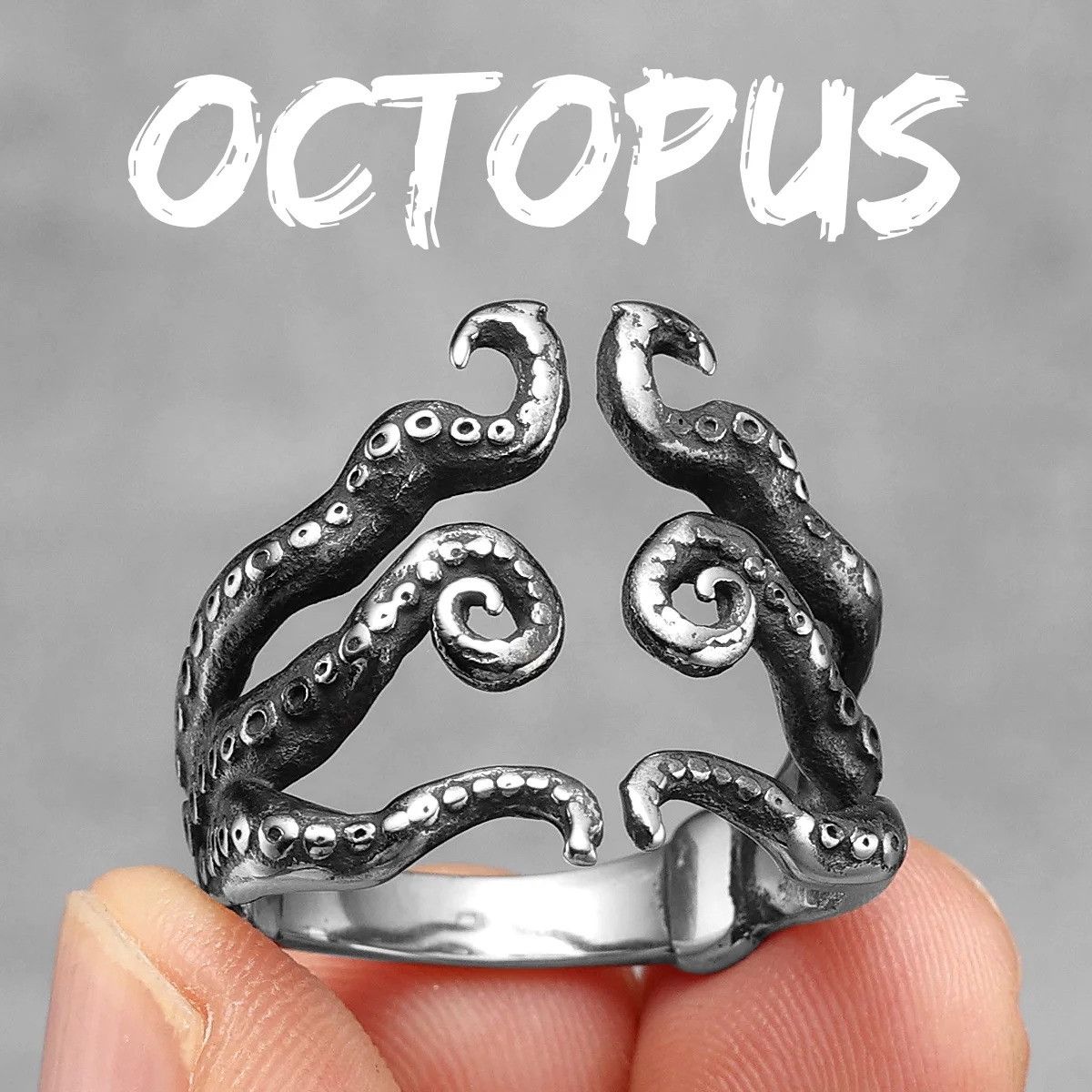 Jewelry Octopus Squid Ring Streetwear Jewelry Fashion Gift Size ONE SIZE - 5 Thumbnail