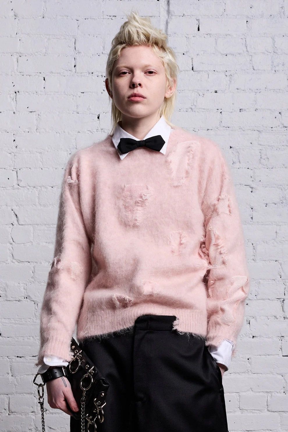 R13 Shrunken deconstructed crewneck. Medium Size M / US 6-8 / IT 42-44 - 1 Thumbnail