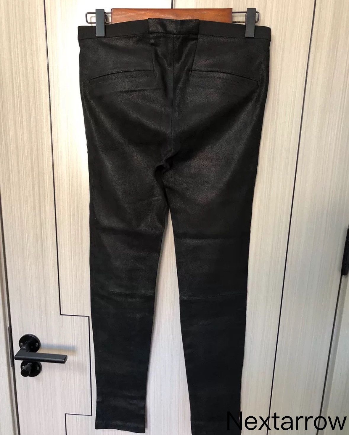 Helmut Lang Helmut Lang Sheepskin Black Leather Tights pants Size US 36 / EU 52 - 2 Thumbnail