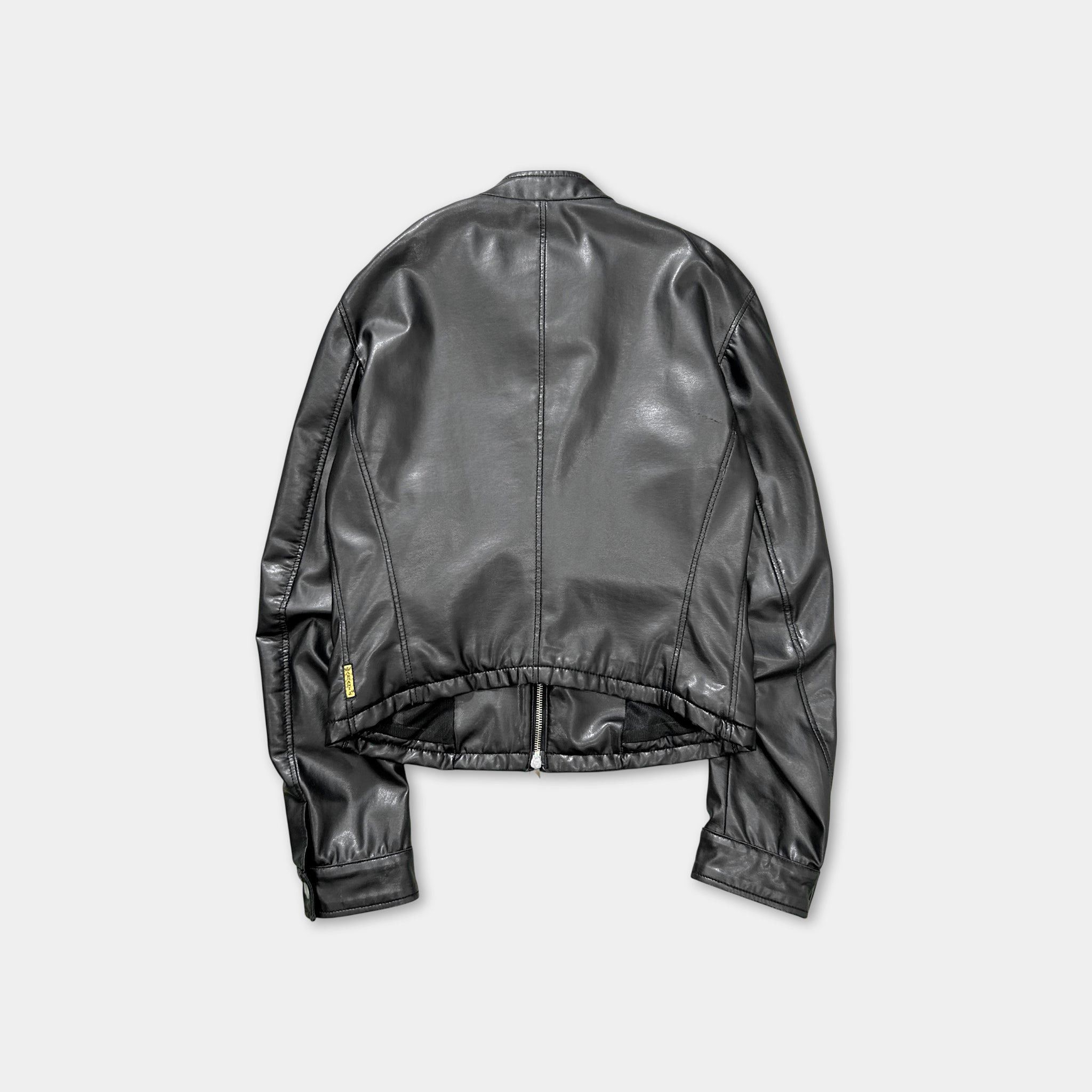 Armani Armani Jeans 2000's Leather Black Racing Jacket Size US M / EU 48-50 / 2 - 6 Thumbnail