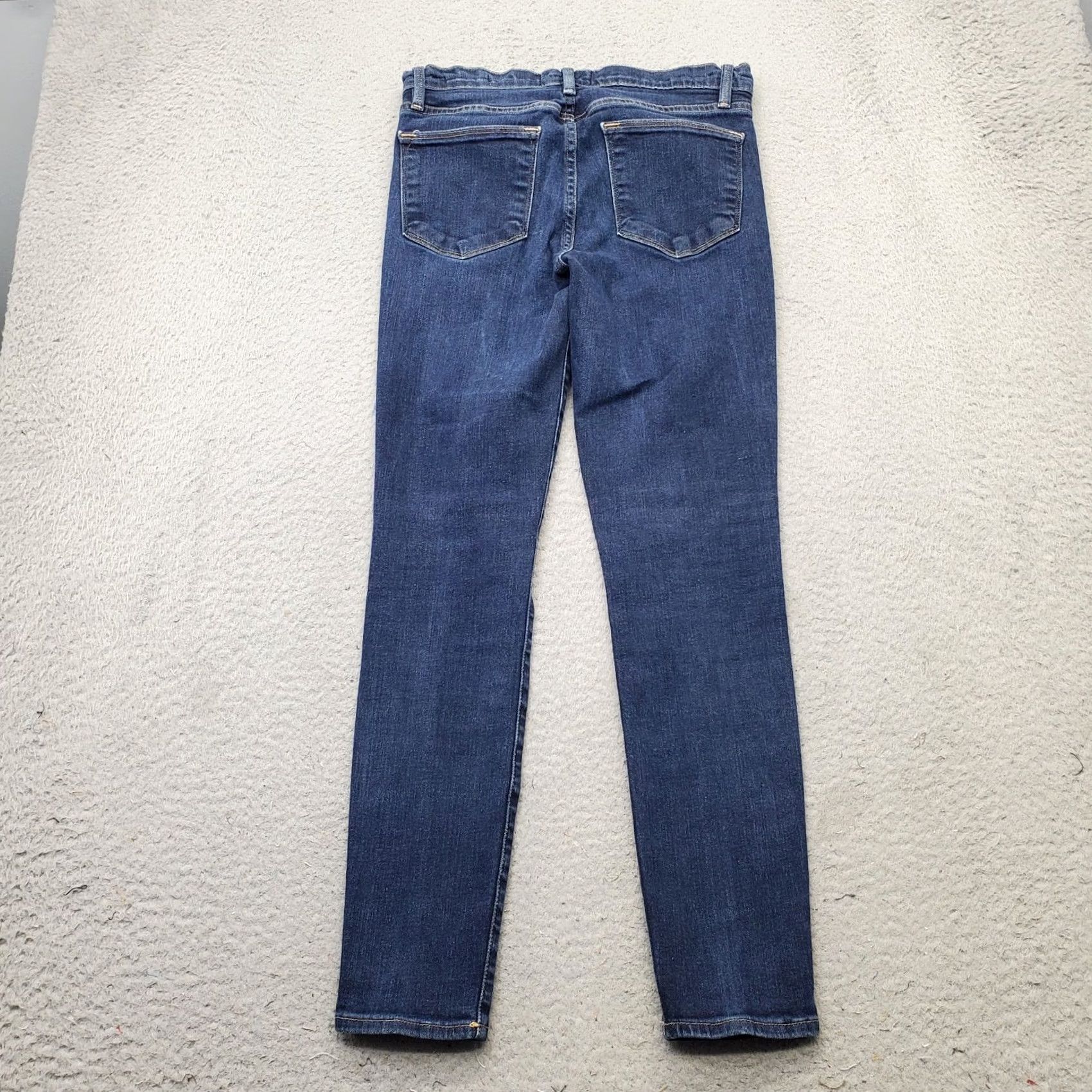 Frame Frame Women's Jeans 26 Blue Denim Frame Le High Cropped Stretch Skinny 5-Pocket Regular Waist Inseam 27.25" - 34.25" Outseam Size 26" / US 2 / IT 38 - 2 Thumbnail