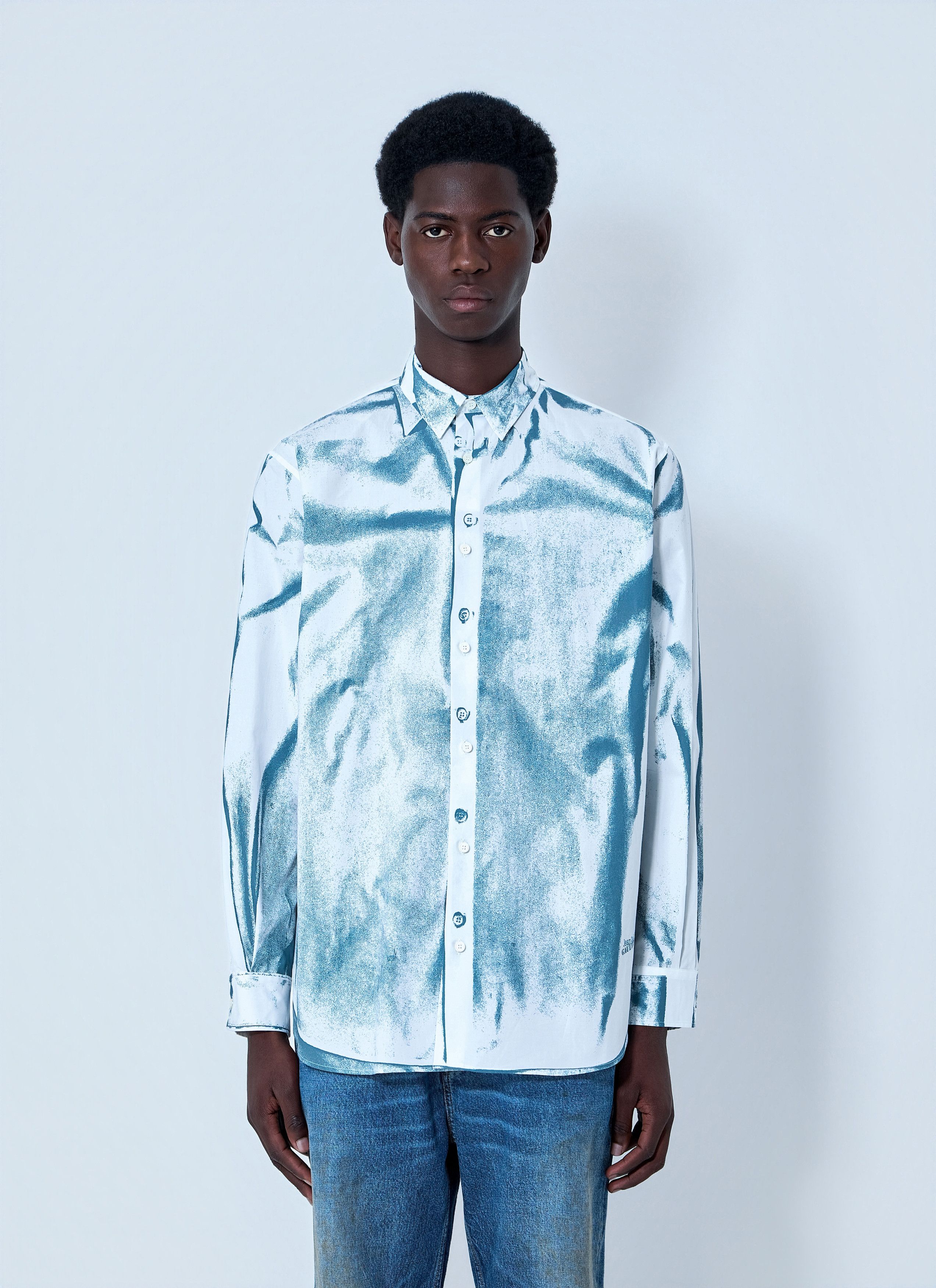 Jean Paul Gaultier Abstract Print Button-Down Shirt Size US L / EU 52-54 / 3 - 1 Thumbnail
