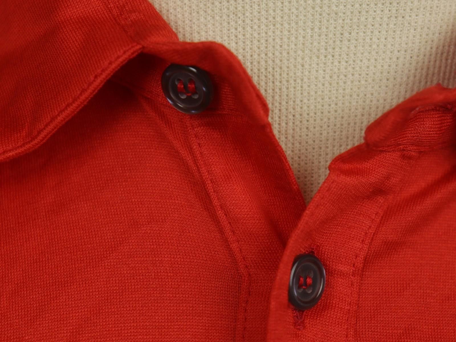 Givenchy Givenchy Red Cotton Collared Popover Polo Shirt Size L Size US L / EU 52-54 / 3 - 7 Thumbnail