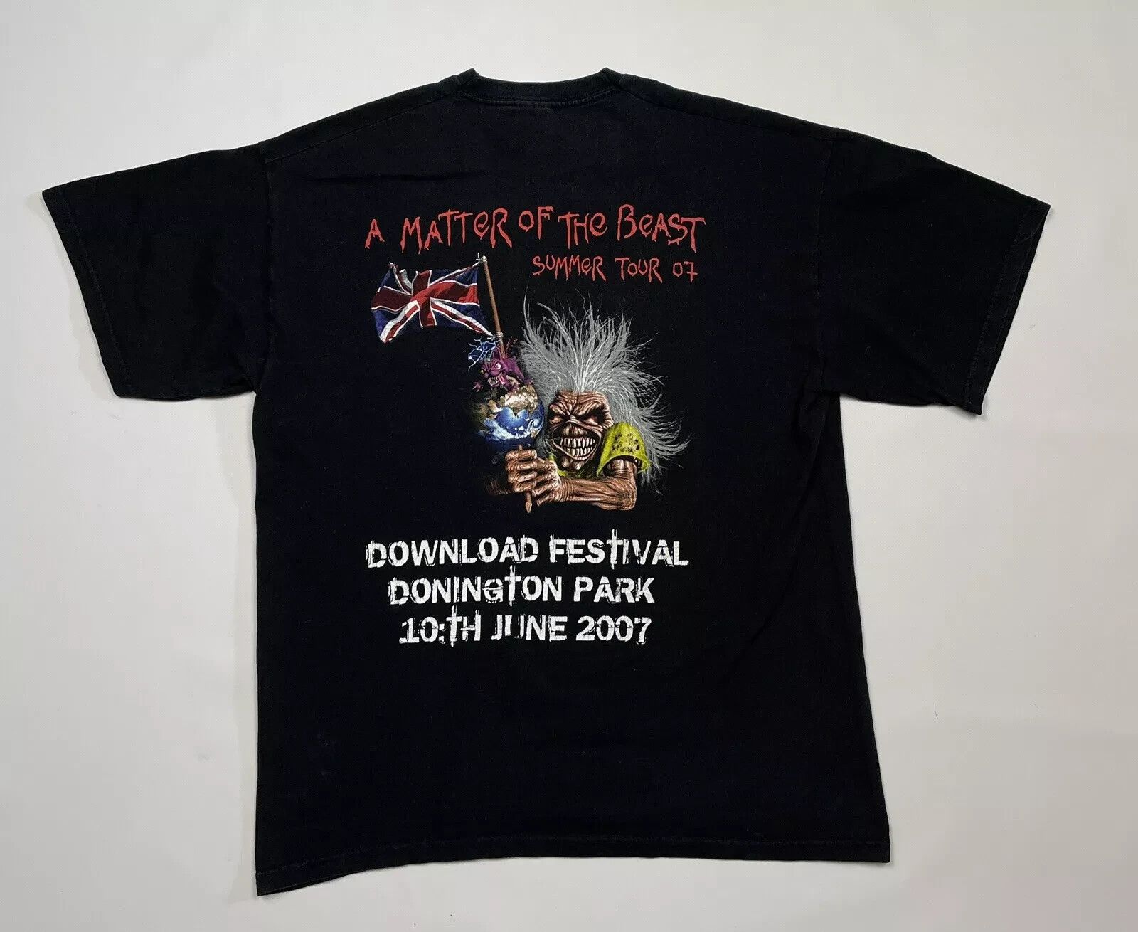 Fruit Of The Loom VINTAGE 2000s Y2K IRON MAIDEN DOWNLOAD FESTIVAL 2007 SHIRT Size US L / EU 52-54 / 3 - 2 Thumbnail