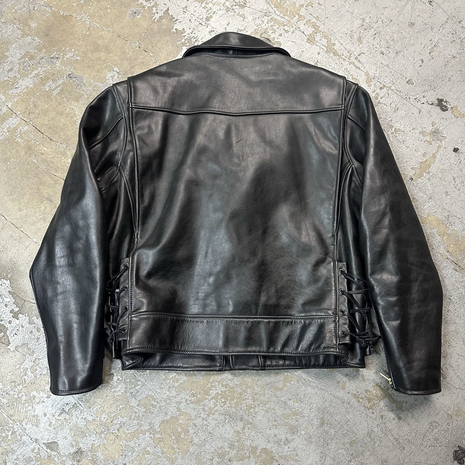 Leather × Vintage Mr. S Leathers Black Motorcycle Biker Leather Jacket Sz 46 Size US XL / EU 56 / 4 - 3 Thumbnail