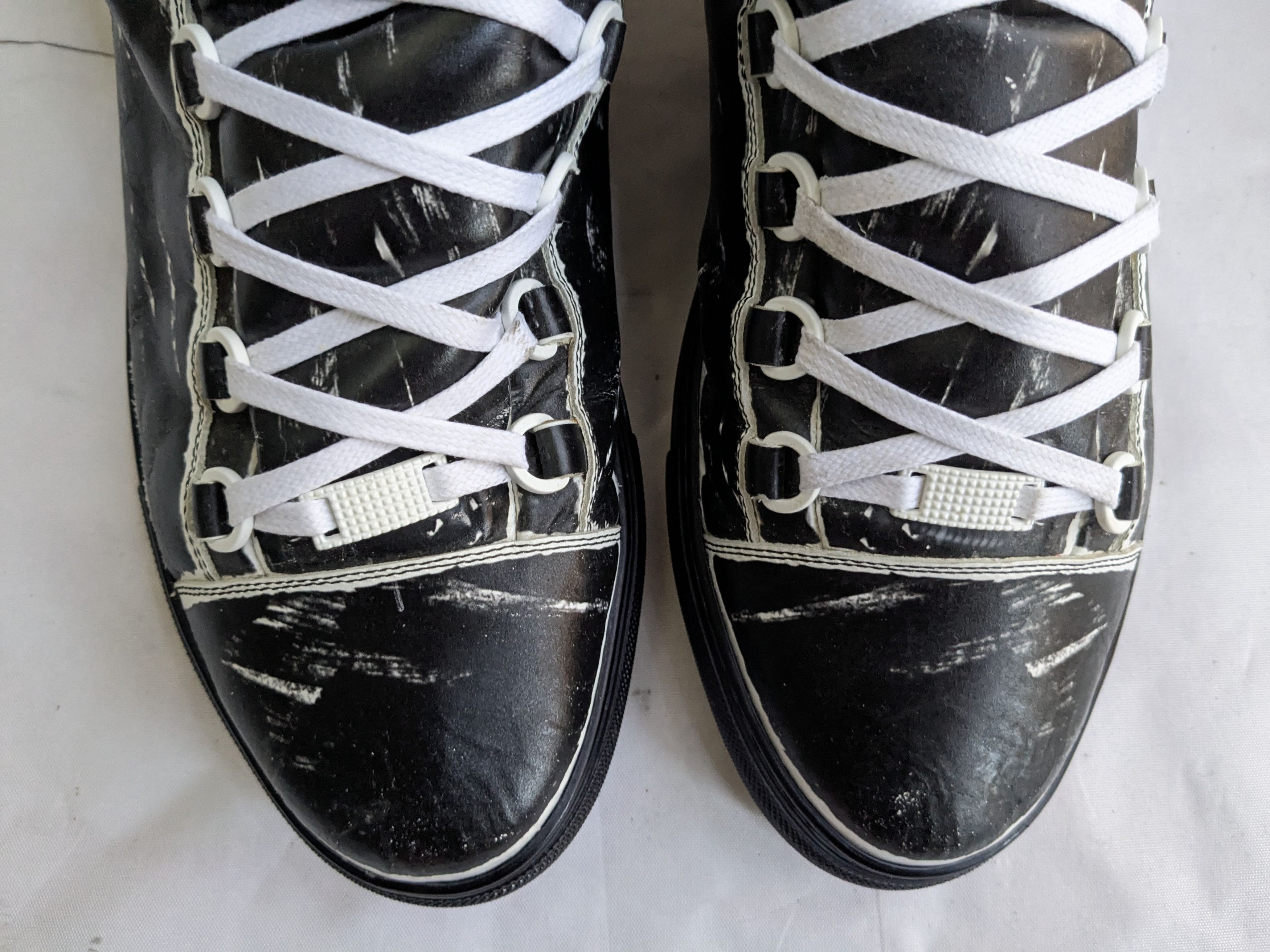Balenciaga Balenciaga Arena Black White 11 Leather High Tops Size US 11 / EU 44 - 5 Thumbnail