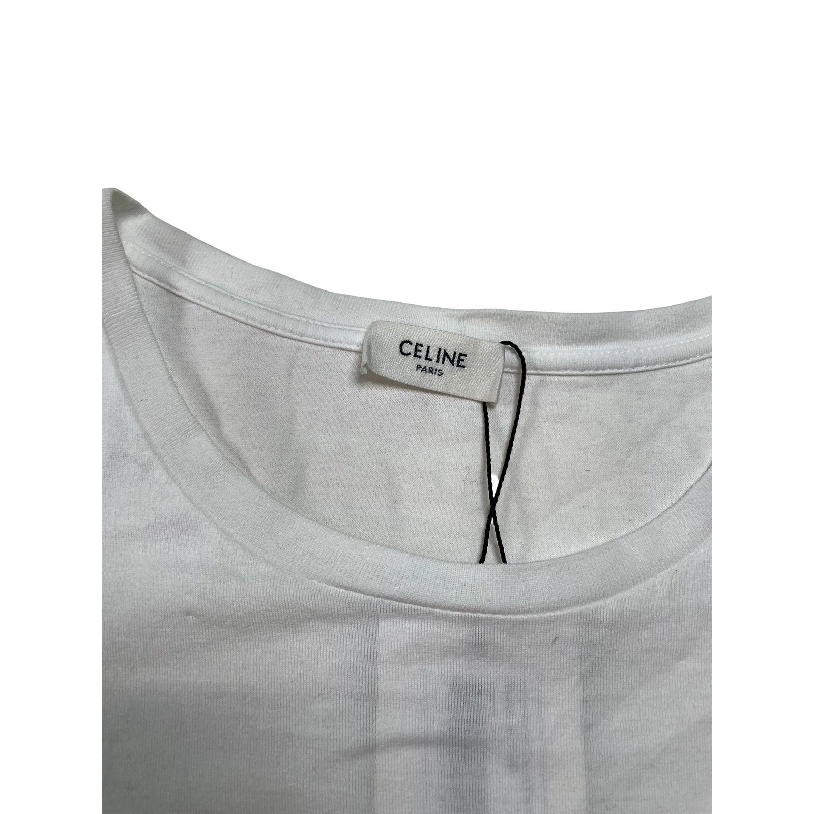 Celine Celine Women's Spellout Logo White & Black Tee Size S / US 4 / IT 40 - 2 Thumbnail