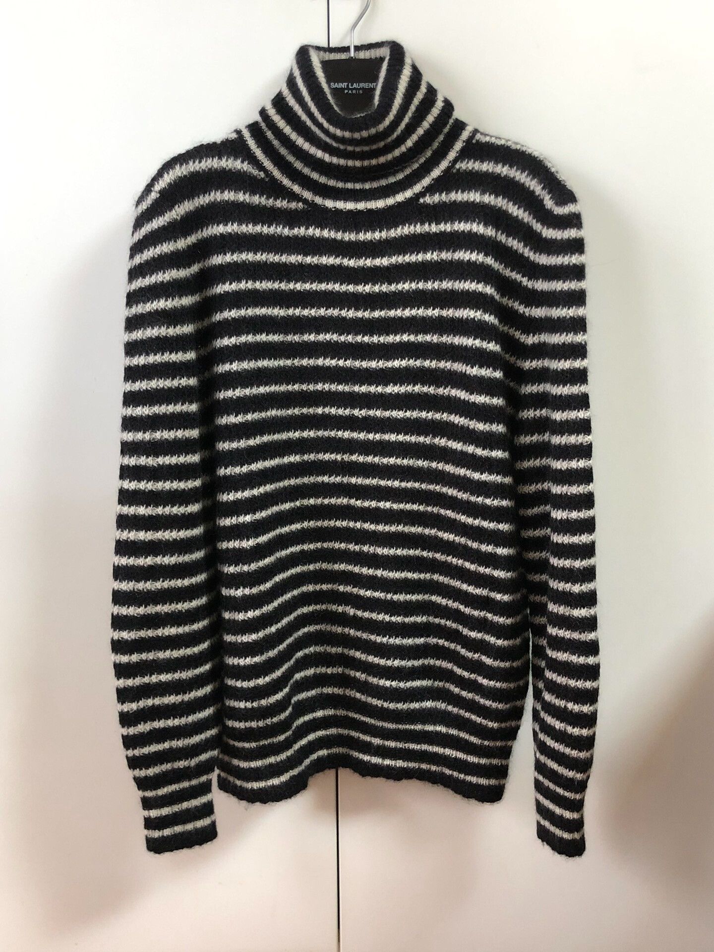 Saint Laurent Paris black and white striped turtleneck sweater Size US S / EU 44-46 / 1 - 1 Thumbnail