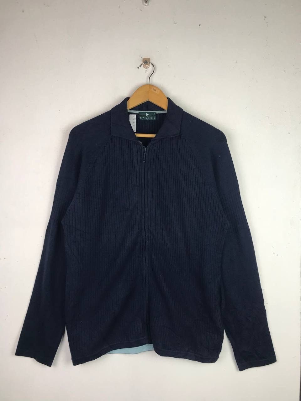 image of Issey Miyake Iy Basics Full Zipper Knit Jacket, Men's (Size Medium)