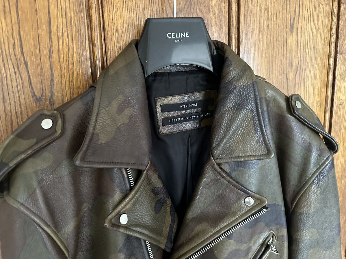 Pyer Moss The grail Pyer Moss camouflage camo biker leather jacket XL Size US XL / EU 56 / 4 - 13 Thumbnail
