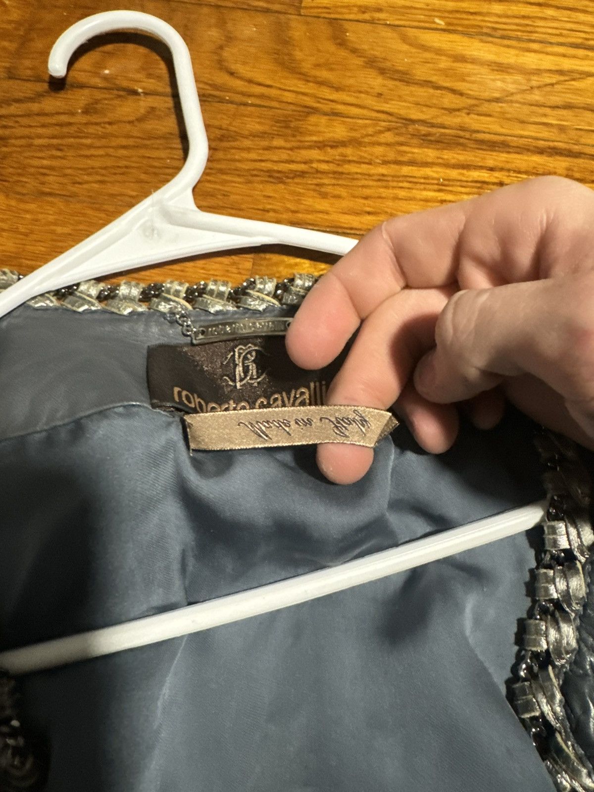 Roberto Cavalli Roberto Cavalli Jacket Leather Women Blue Size 46 Size L / US 10 / IT 46 - 21 Thumbnail
