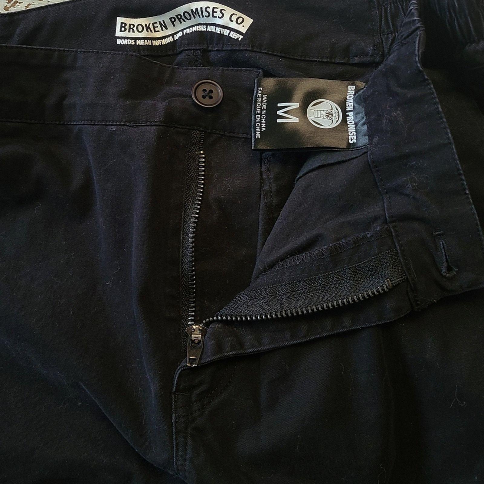 Broken Promises Co. Medium Broken Promises unisex black cargo skinny pants Size US 34 / EU 50 - 6 Thumbnail