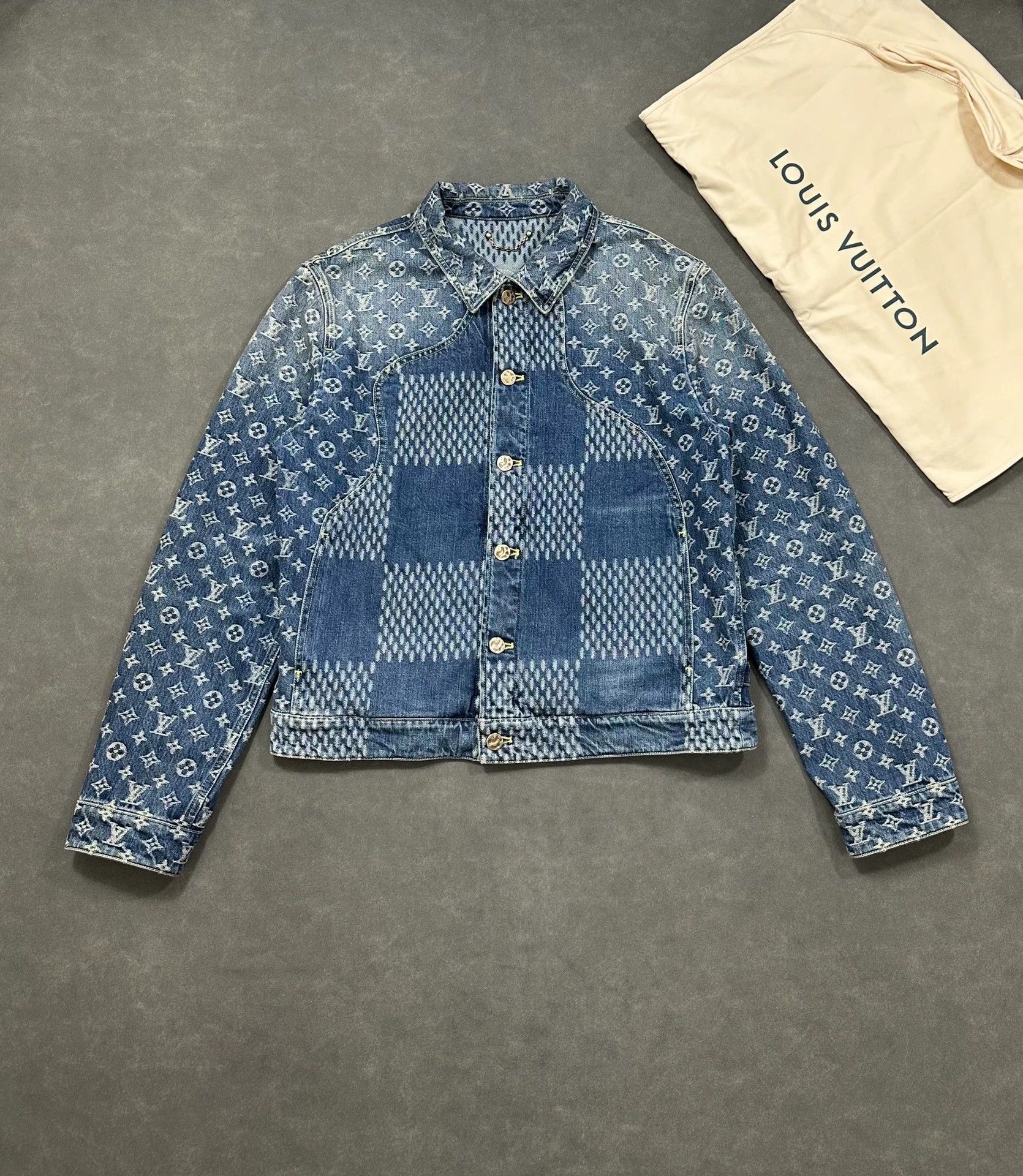 Louis Vuitton LV x Nigo 2 LV2 Monogram Print Denim Jacket Size US M / EU 48-50 / 2 - 1 Thumbnail