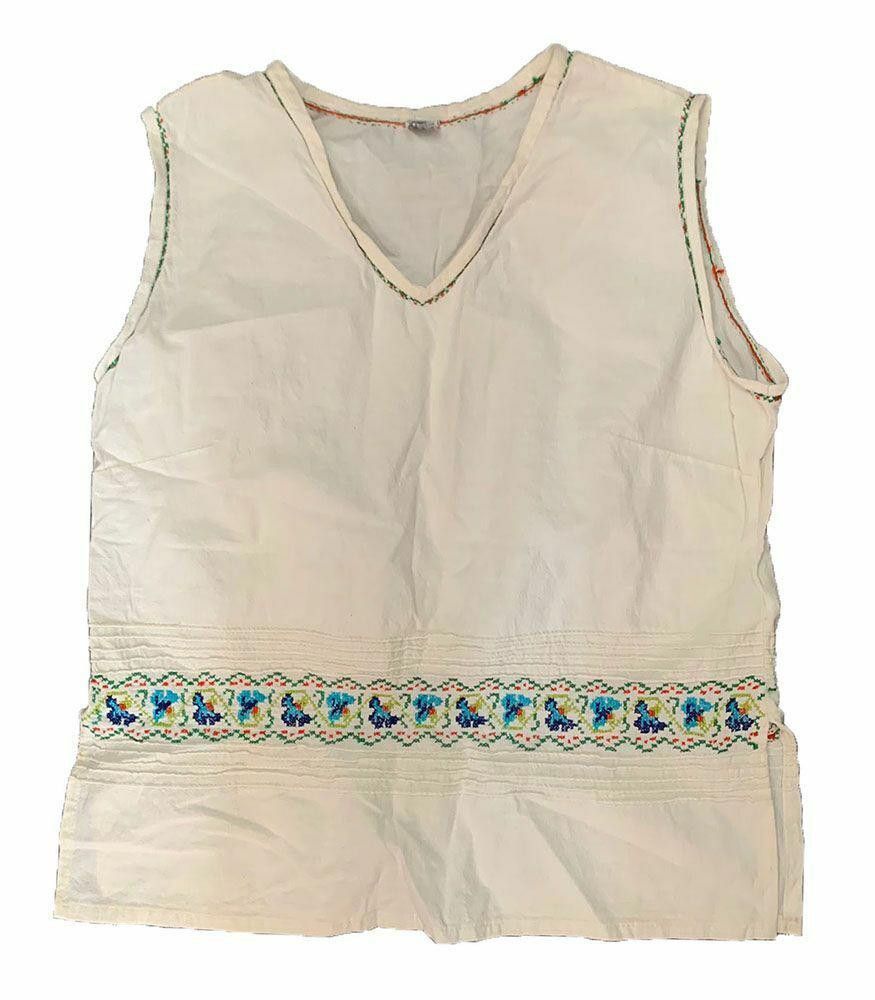 Designer Pre Owned White Hand Made Blouse M Size M / US 6-8 / IT 42-44 - 2 Thumbnail