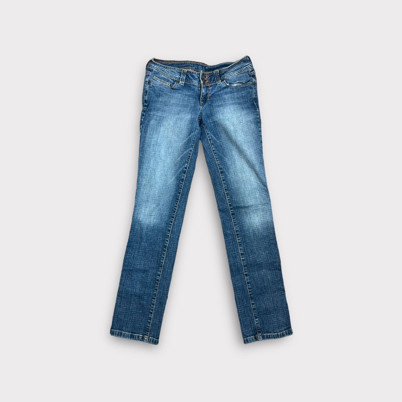Decree Decree | Double Button Low Rise Cotton Blend Jeans | 7 Size 28" / US 6 / IT 42 - 5 Thumbnail